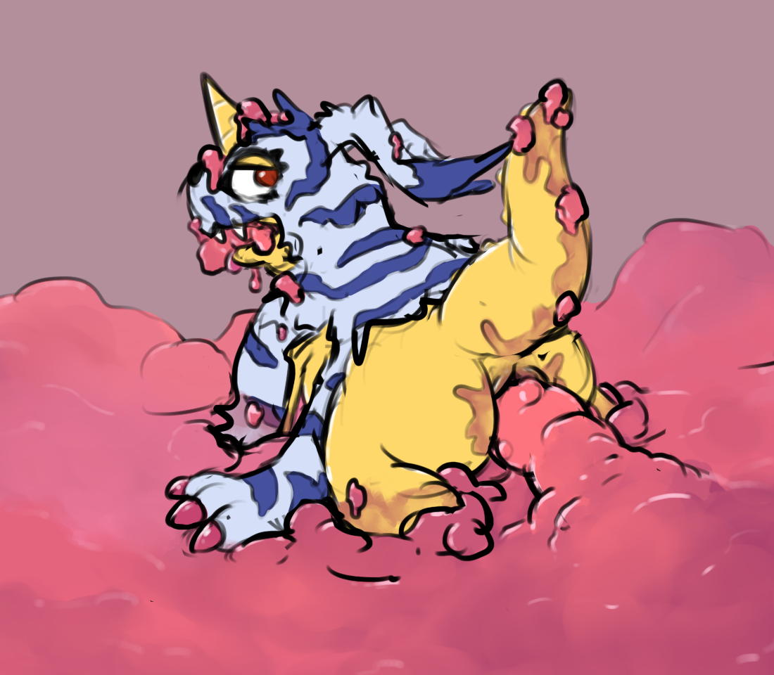 gabumon nasty - By @fluffdirt on Itaku
