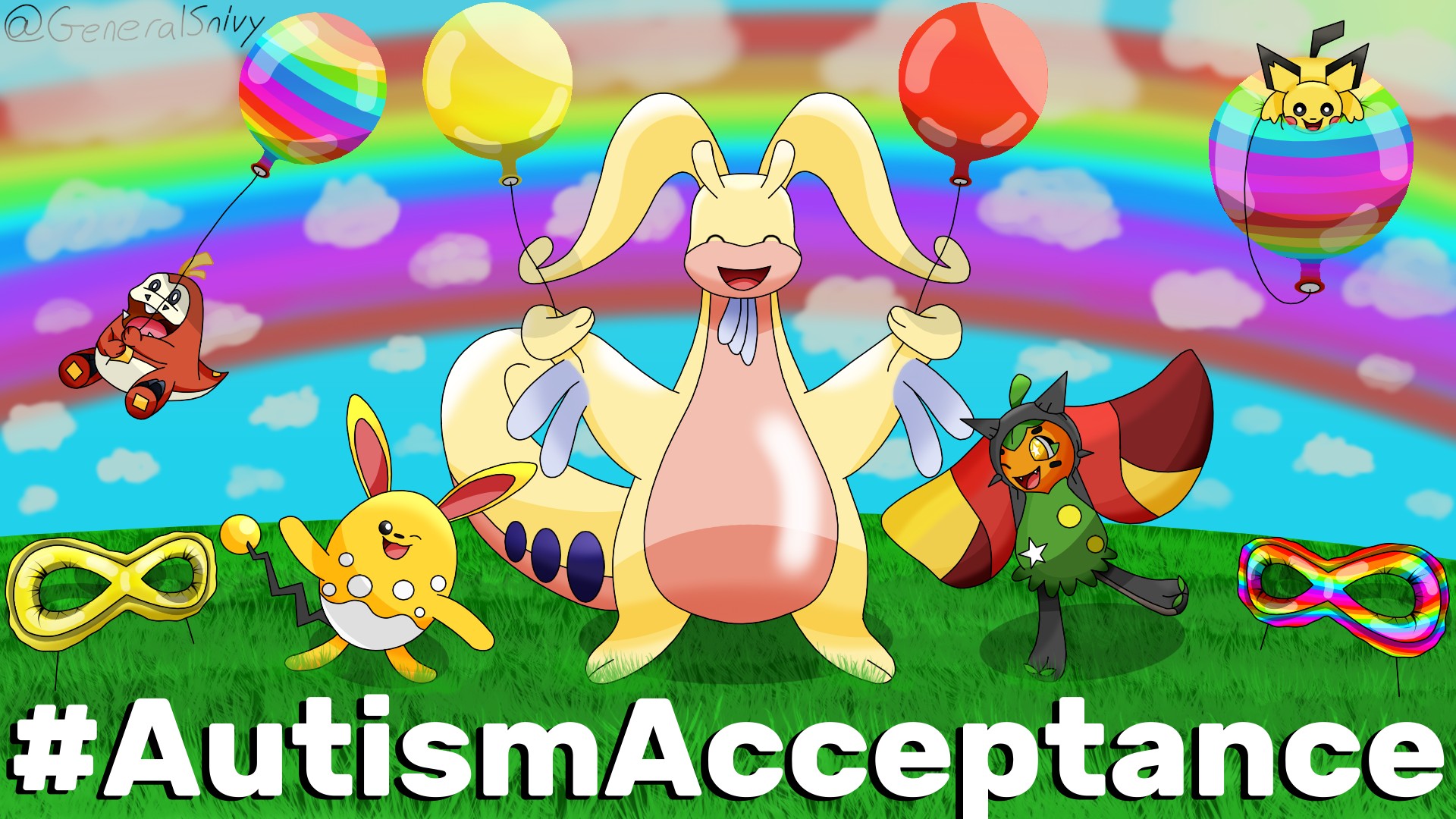 Autism Acceptance 2024 - By @generalsnivy on Itaku