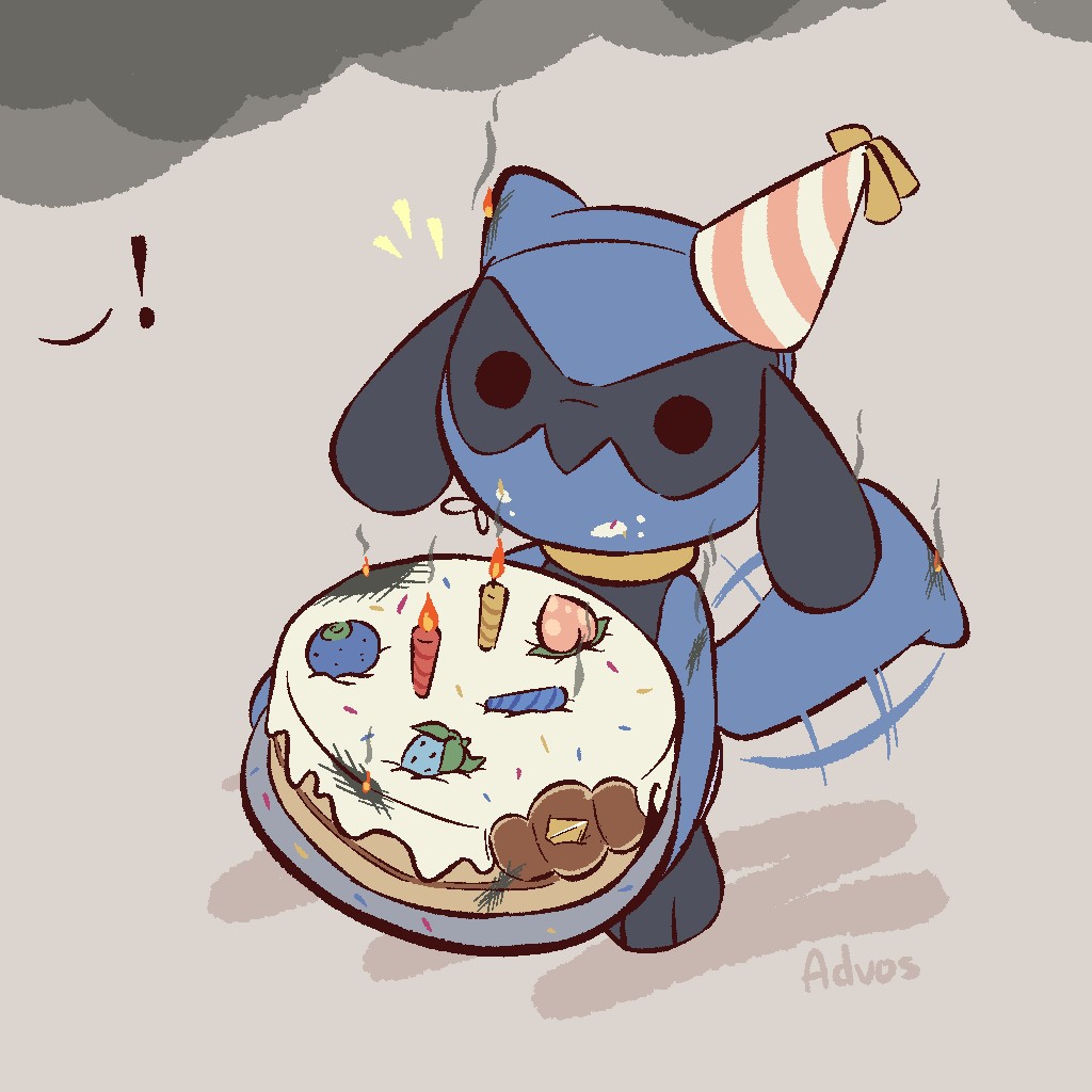 He made a birthday cake - By @advosart on Itaku