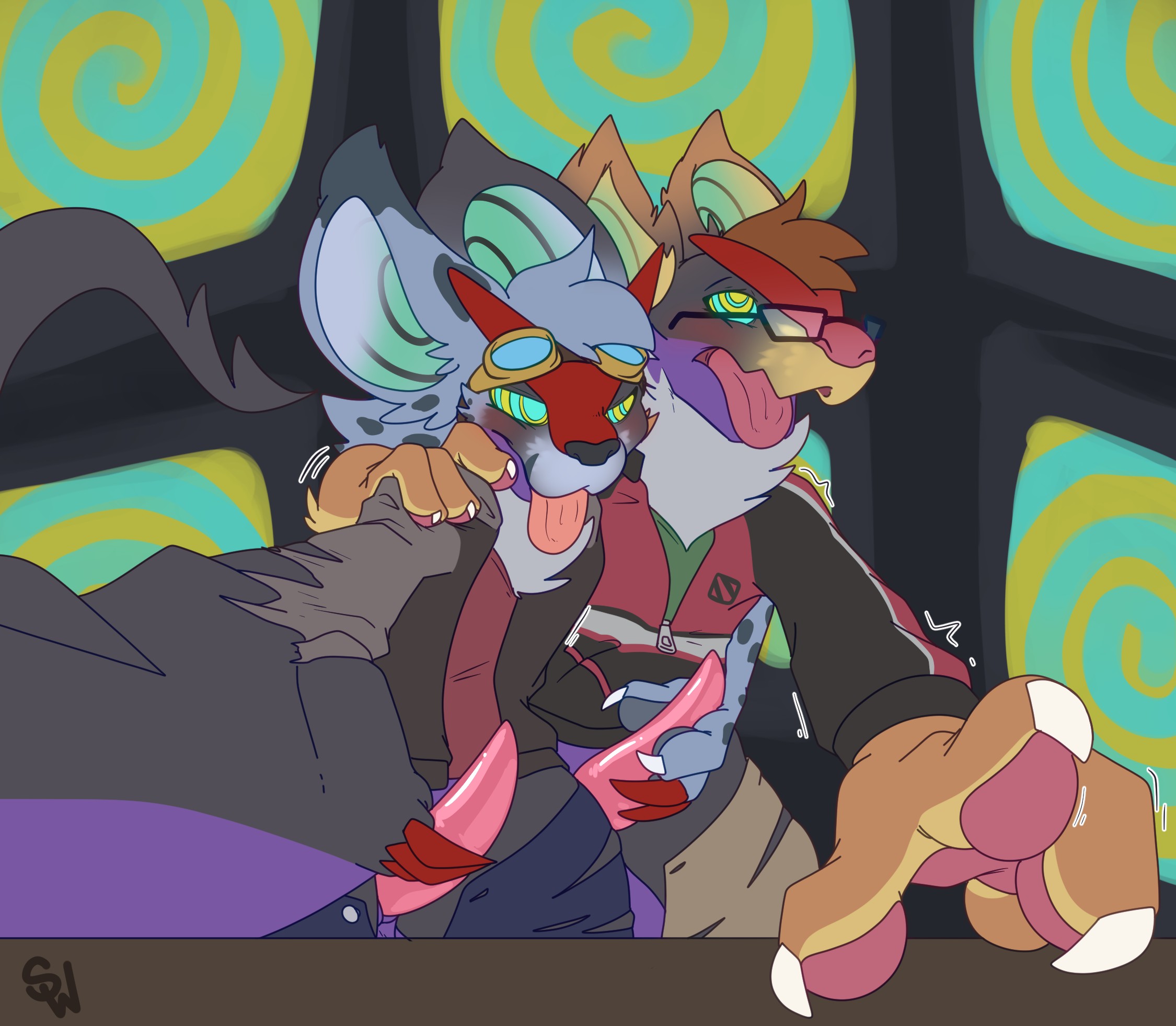 An impressionable art exhibit - By @shiny on Itaku