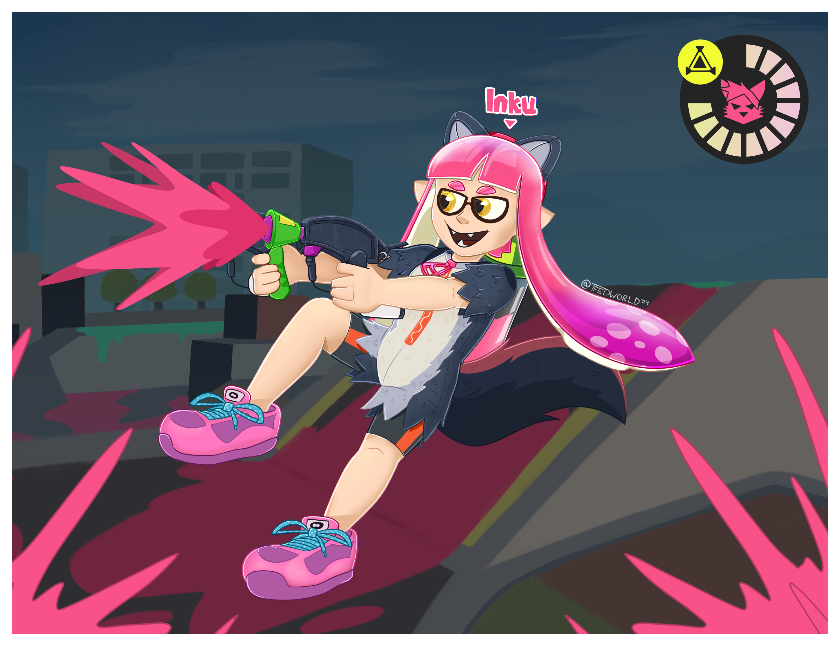 Splatoone Inku Inku's Splat-Attack - By @zeydaan on Itaku