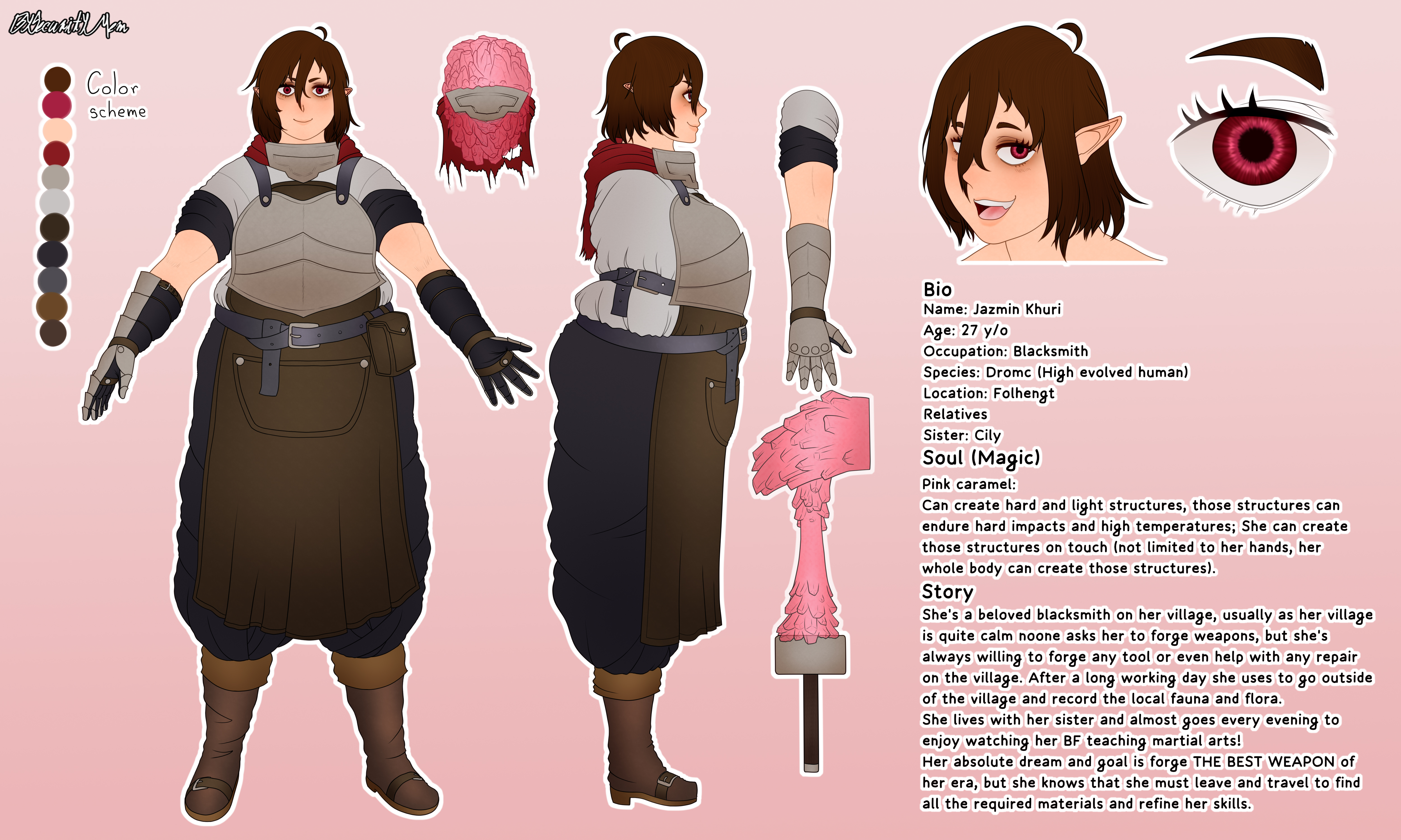Jazmin - Reference sheet - By @securitymemberoficial on Itaku