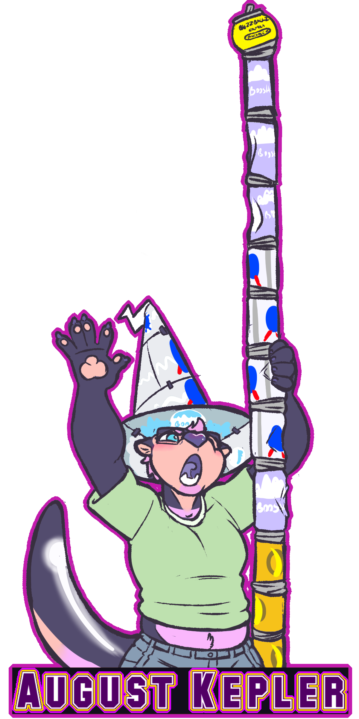 Conbadge - August Kepler - FWA2024 - By @rabidraccoon on Itaku