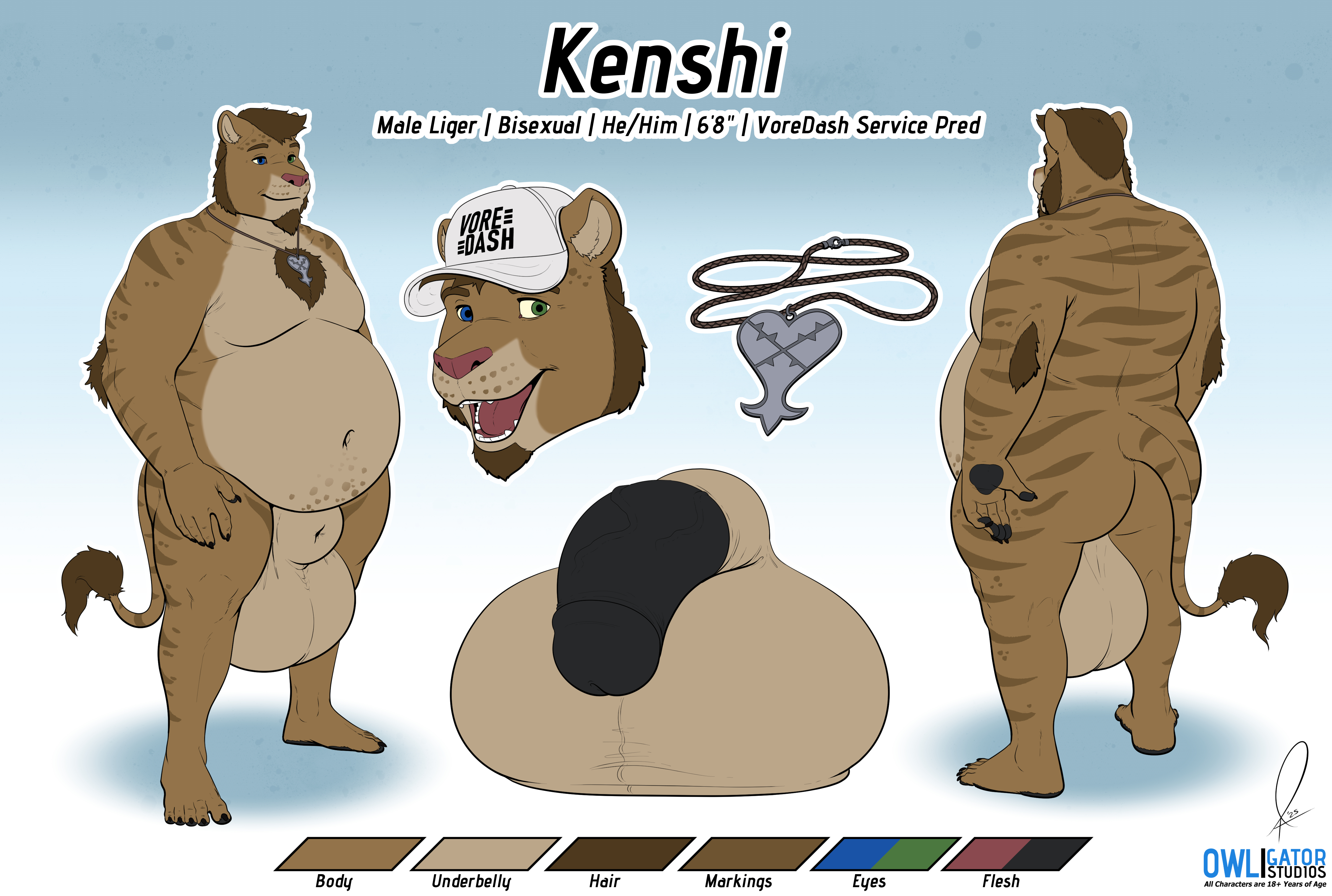 Reference Sheet - Kenshi - By @owligatorstudios on Itaku