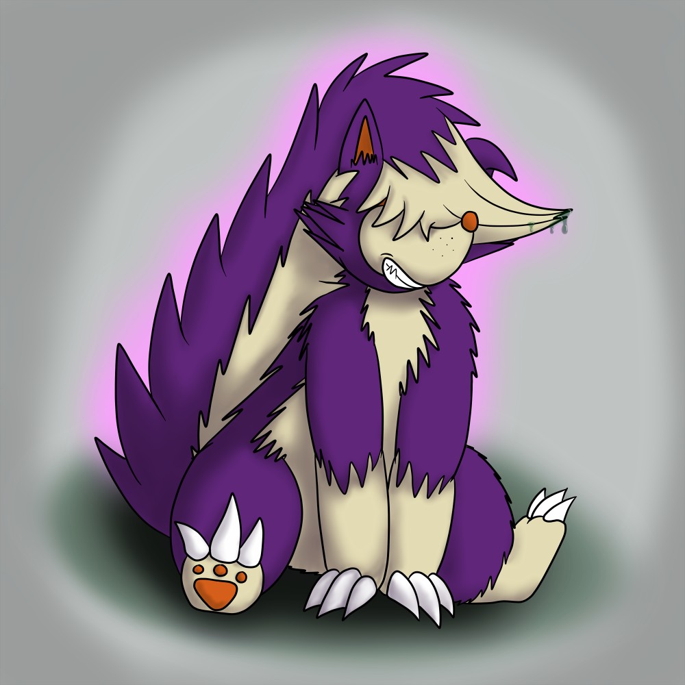 Purple Floof - By @anthan on Itaku
