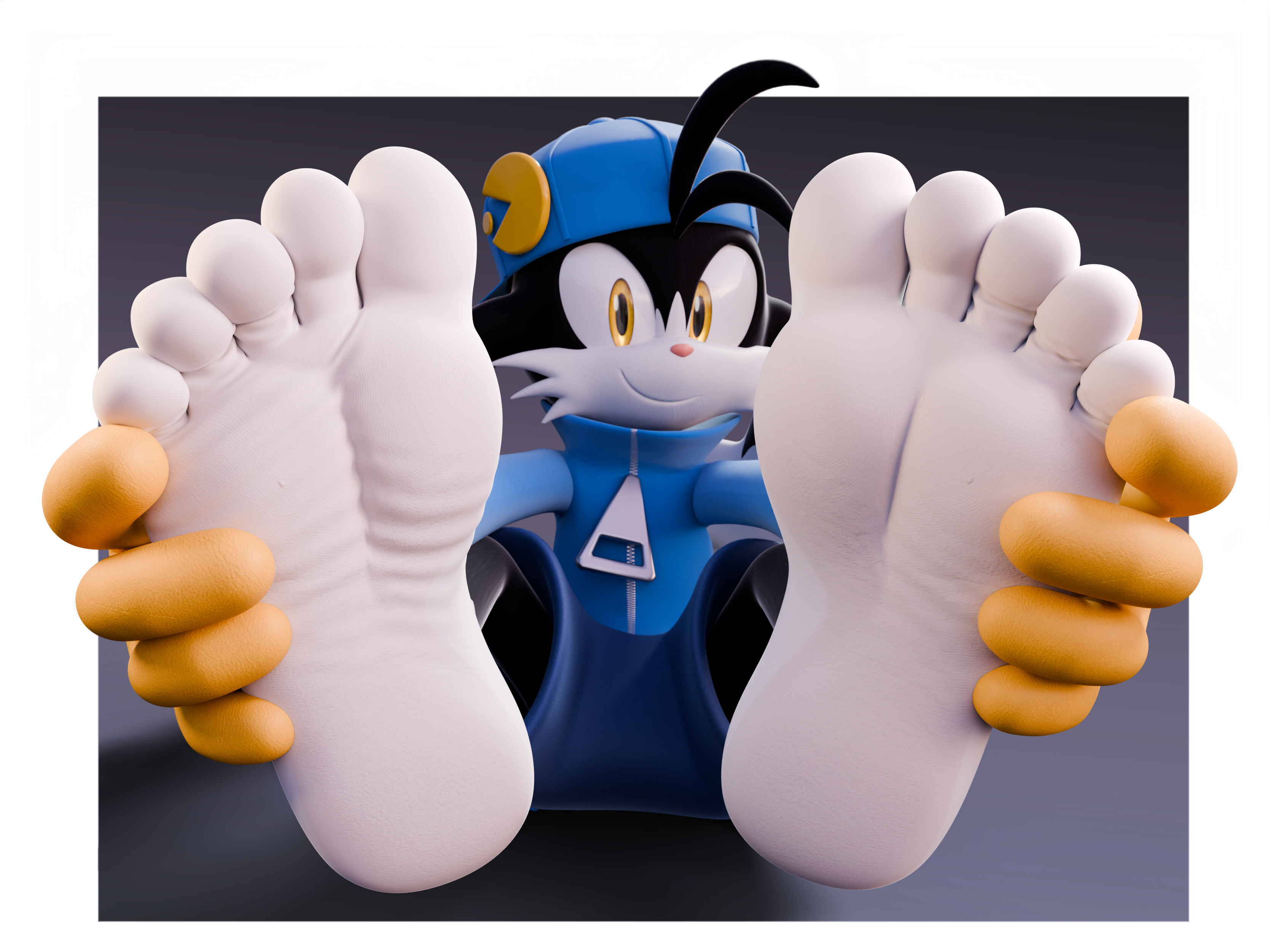 [3D] Klonoa Foot show - By @feetymcfoot on Itaku