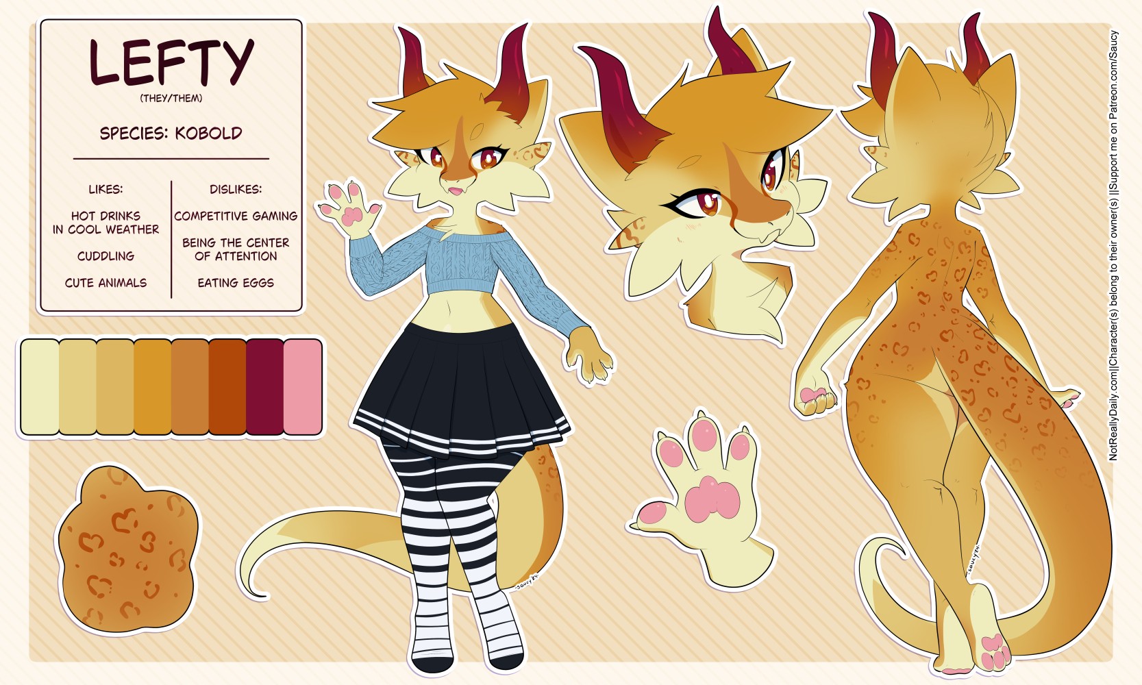 Lefty Refsheet [Clothed] - By @saucy on Itaku