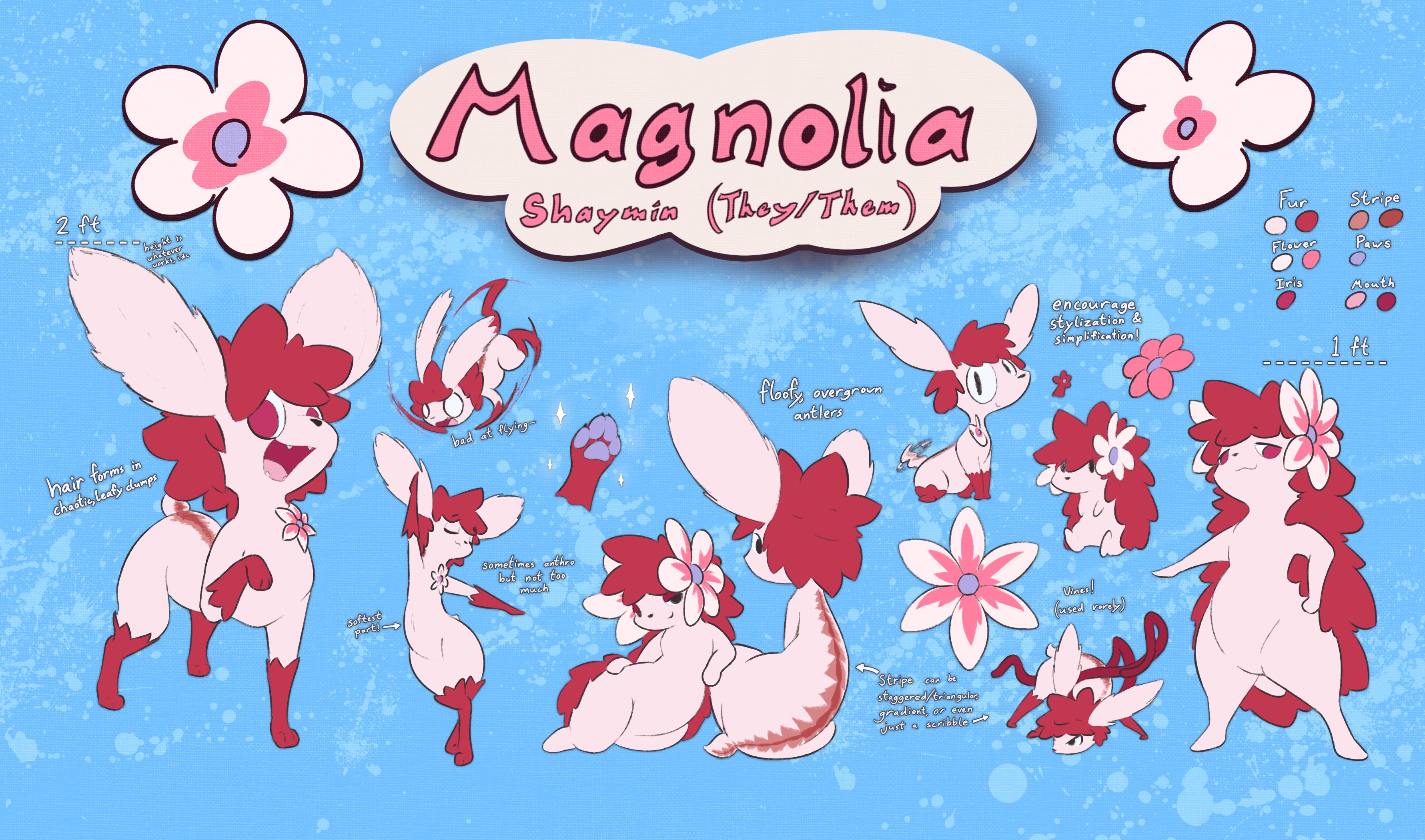 Magnolia! (Refsheet) By muzzzzzart on Itaku