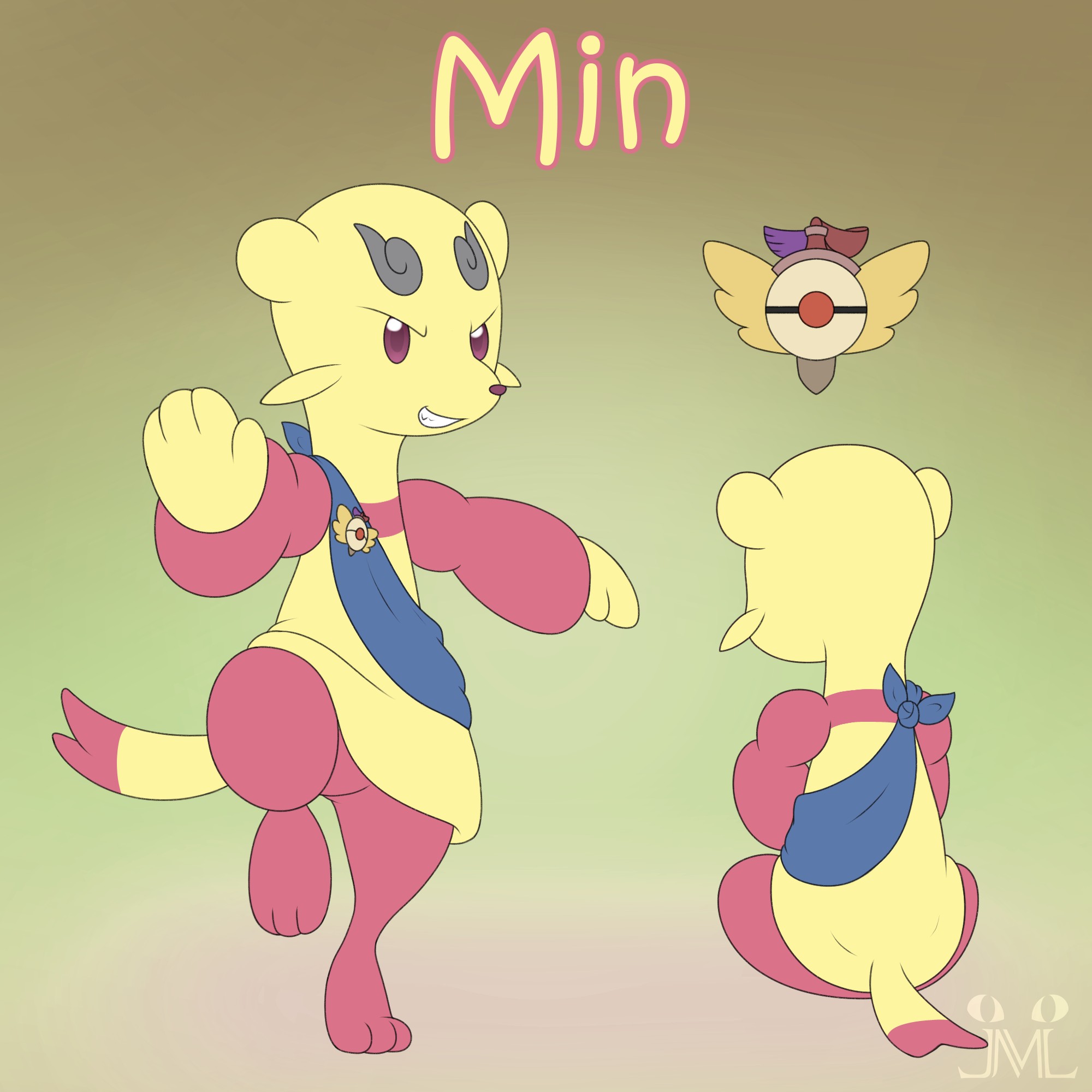 Min the Mienfoo OC - By @jm-luxro on Itaku
