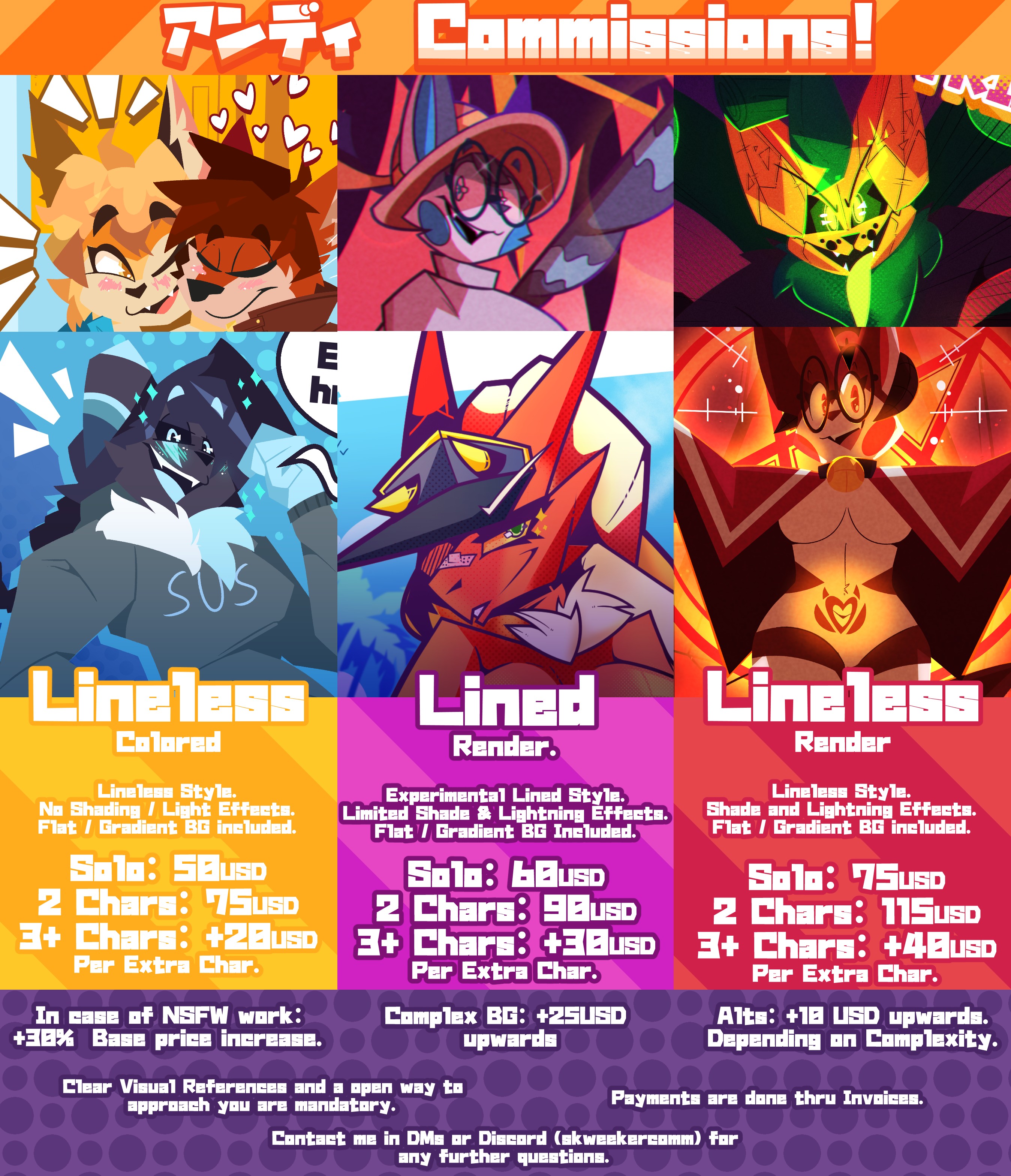 IM OPEN FOR COMMISSIONS! - By @skweekers on Itaku