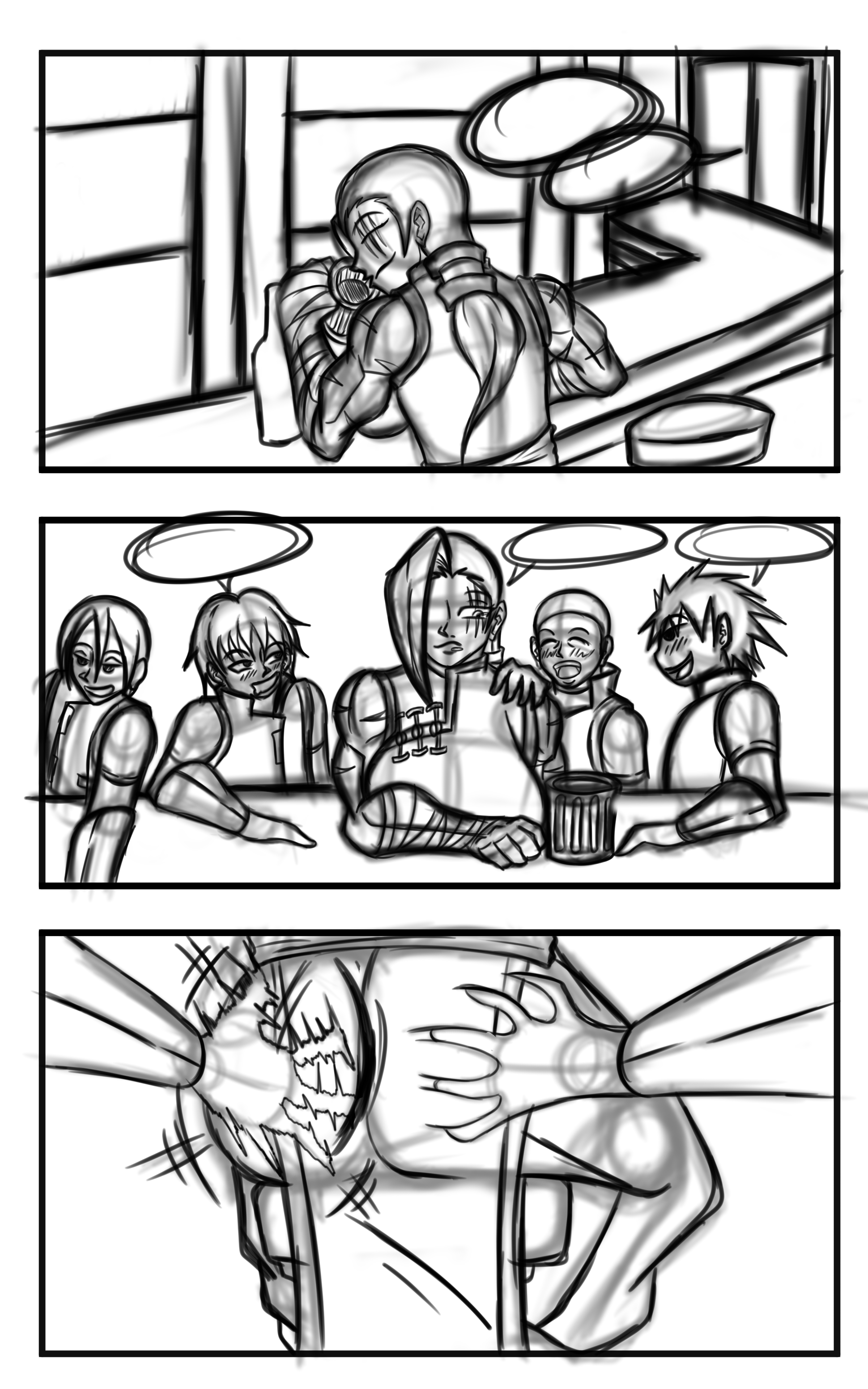 Night At The Bar Redraw Pg1 Wip - By @naar99 on Itaku