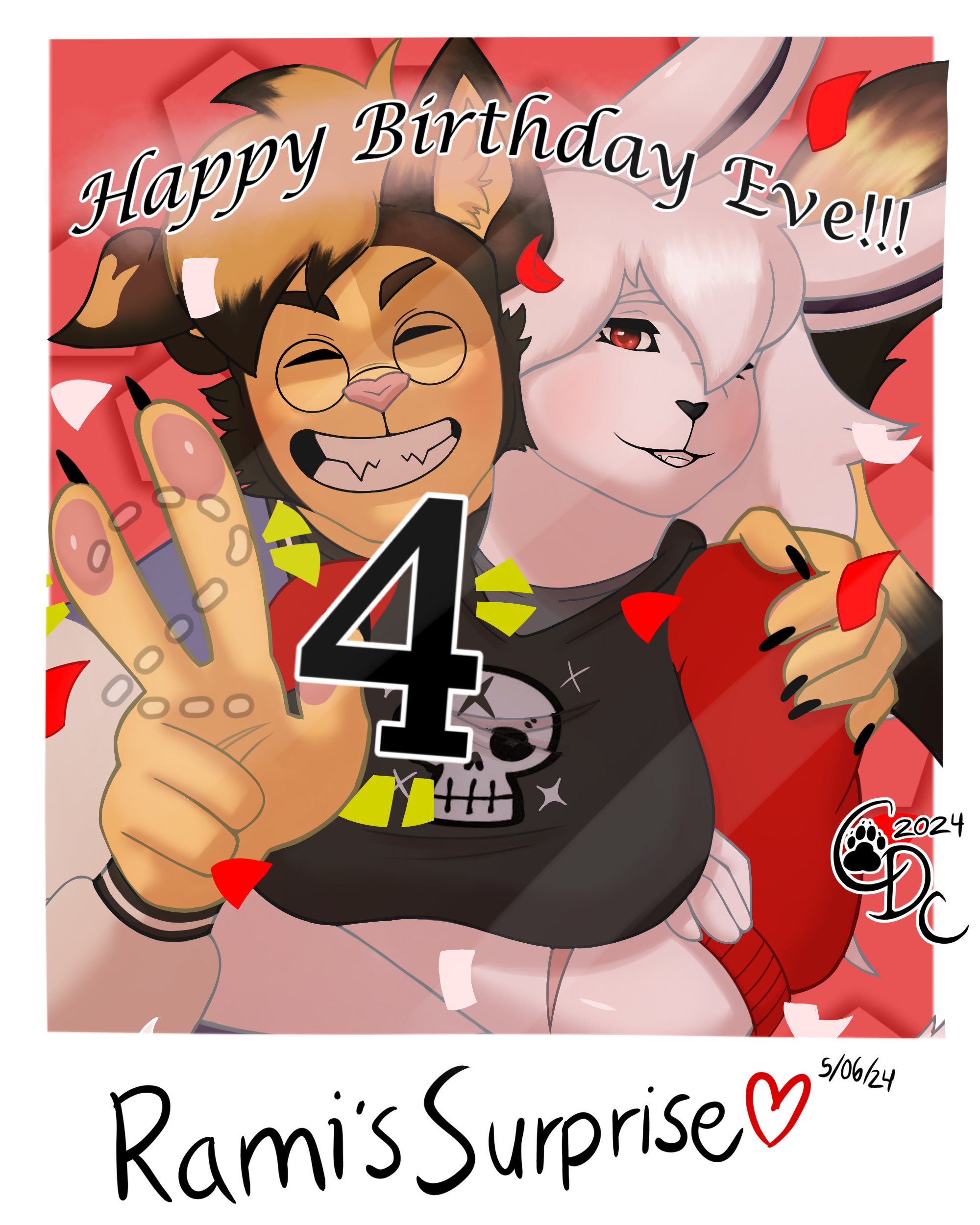 Birthday Gift!! (Photo) - By @ramithehybridcatdog on Itaku