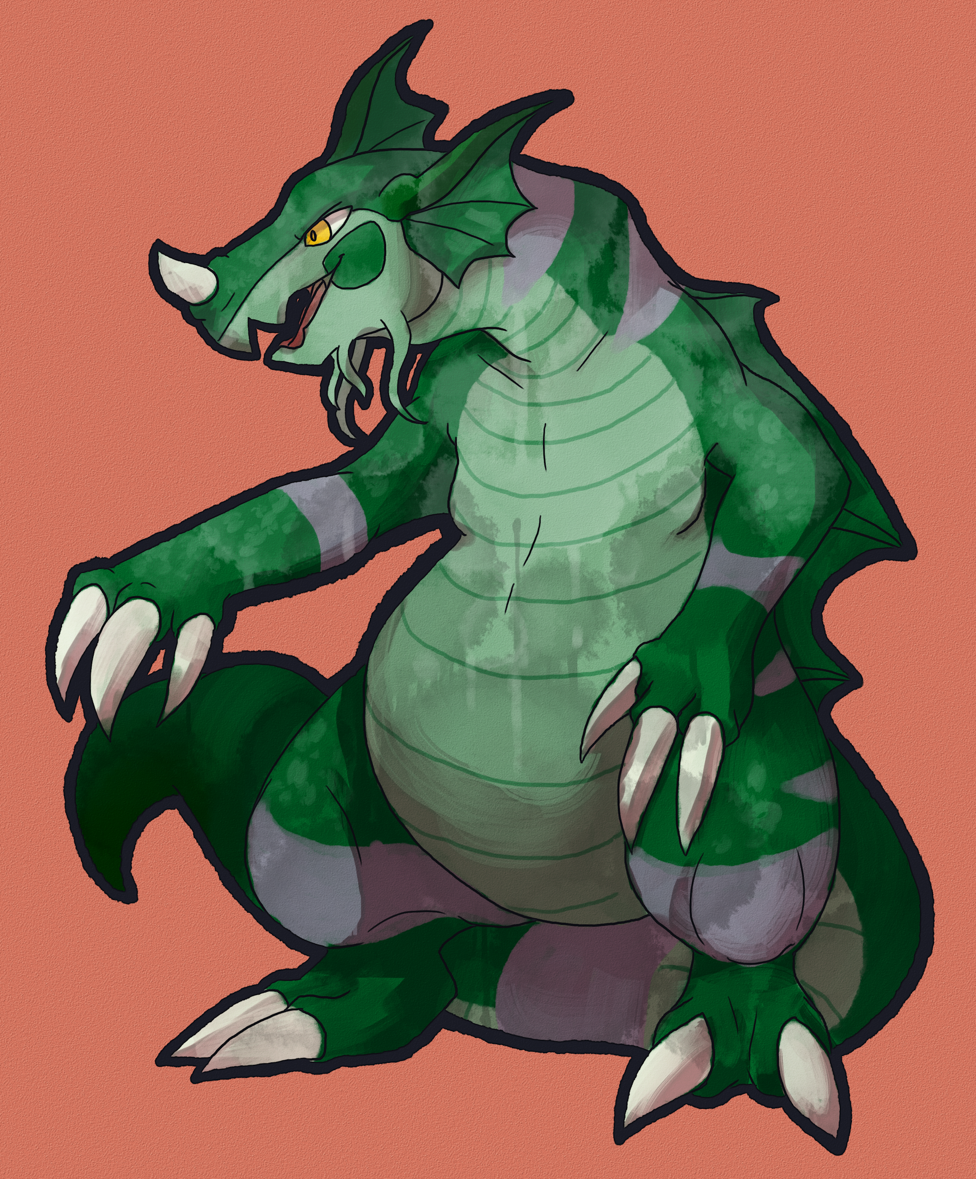 Swamp Monster! - By @kybou on Itaku