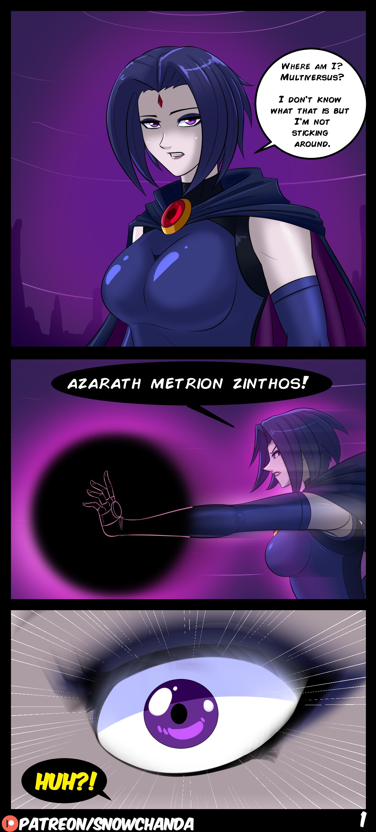 [PATREON] Raven Enters The Multiversus Comic 1/2 - By @snowchanda on Itaku