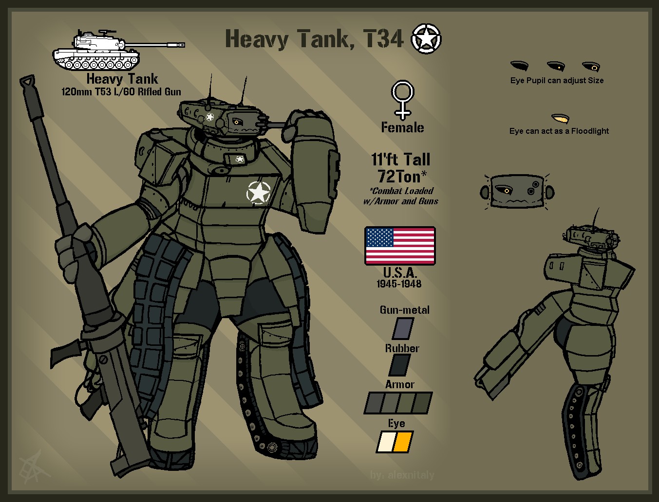 T34 Heavy Tankmorph - By @alexnitaly on Itaku