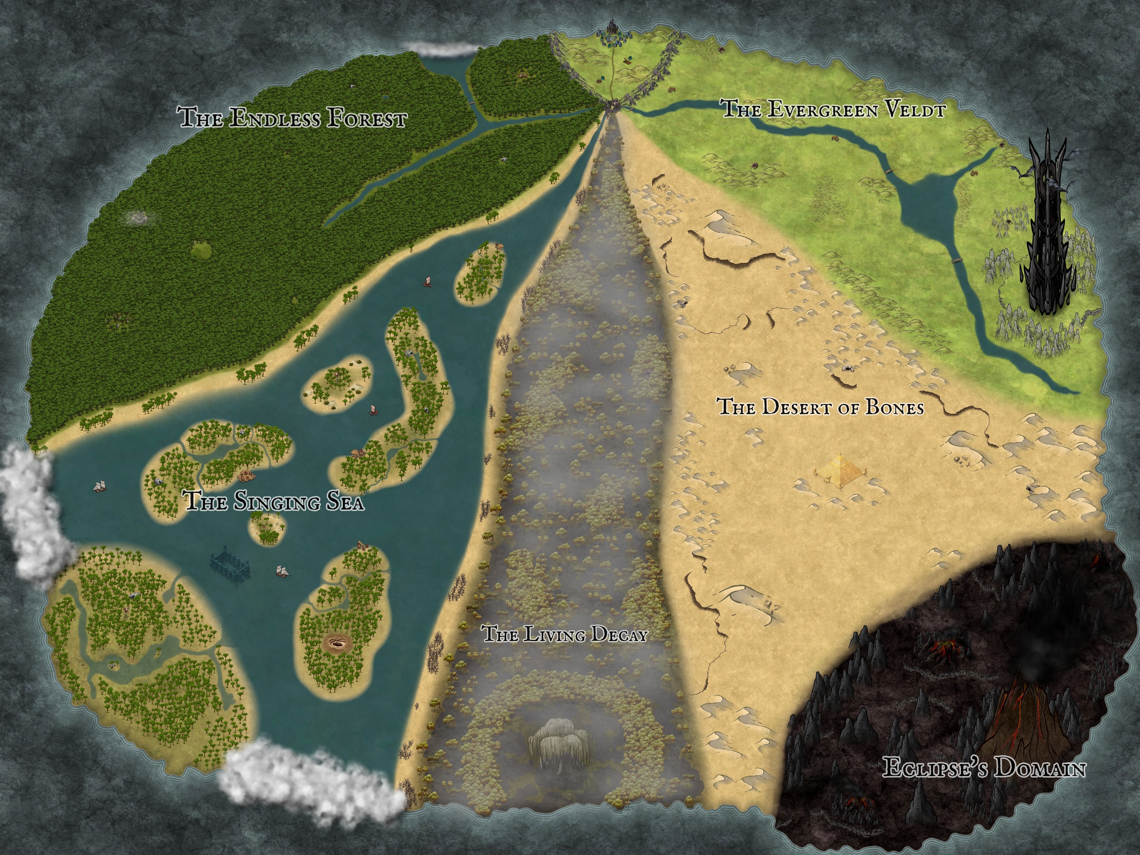 Alterna I: The Lands of Paradise World Map (reworked) - By @neons ...
