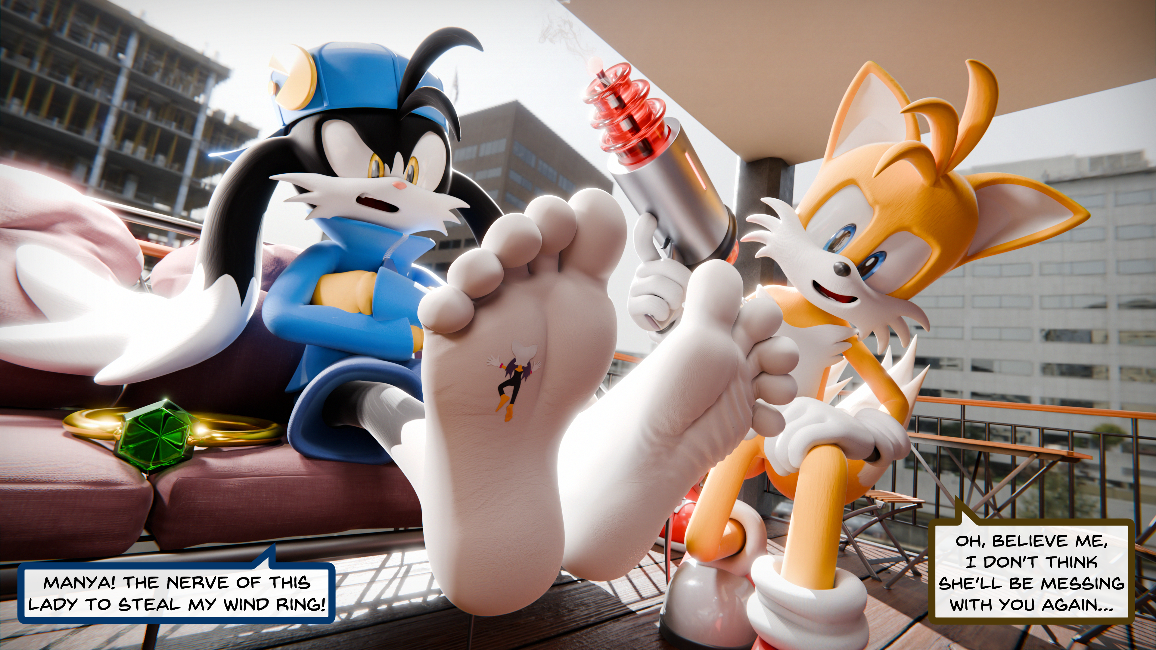 [3D] Thief catching - By @feetymcfoot on Itaku