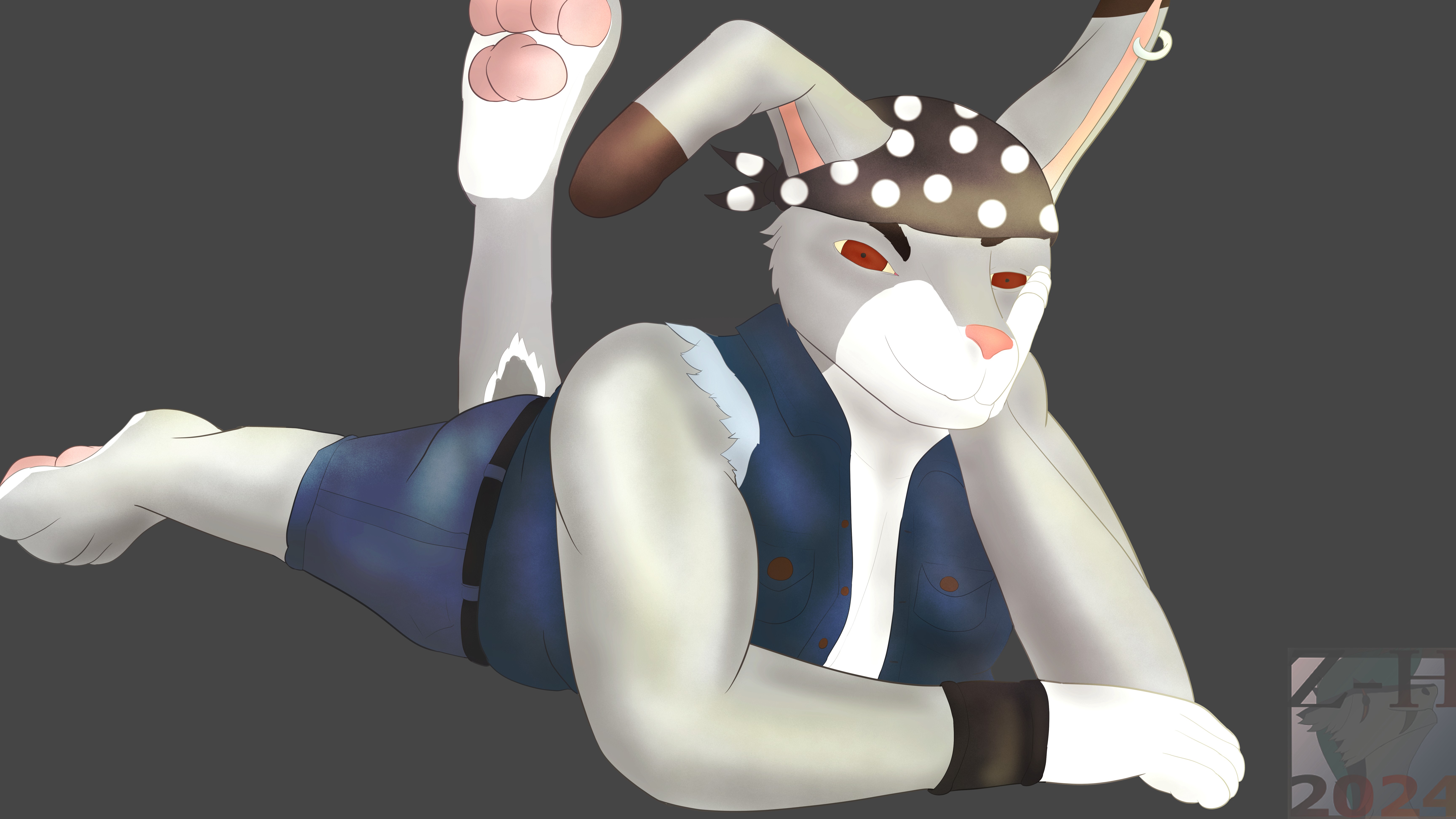 A silly pirate bunny - By @zelaumthehunter on Itaku