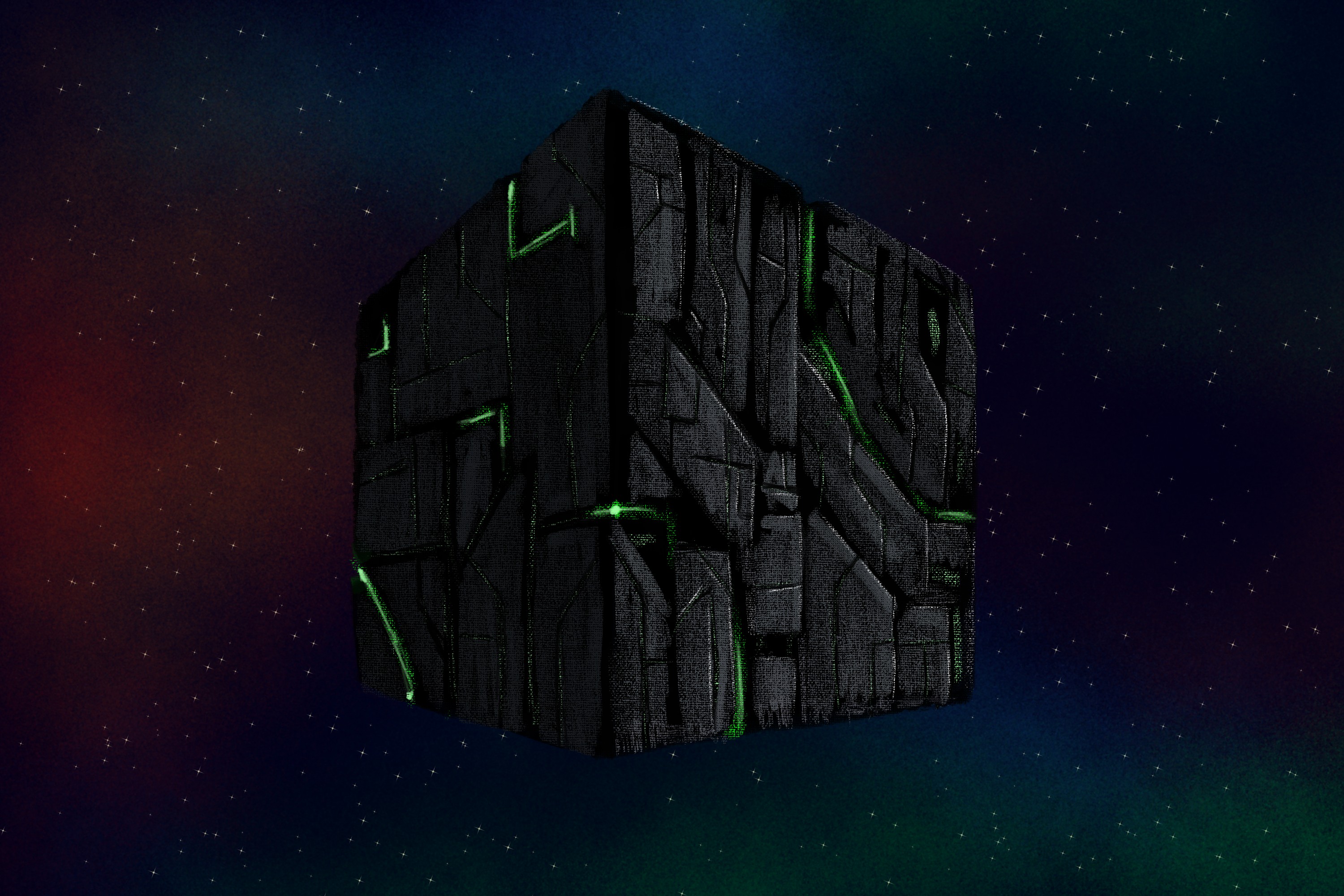 borg cube - By @keyboard-draws on Itaku