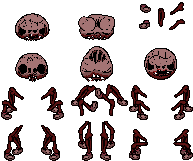 Isaac resprites! The wretched - By @viv-jefferies on Itaku