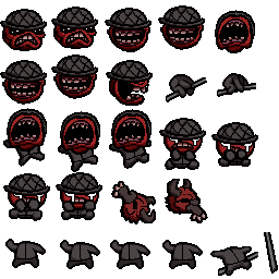 Isaac resprites! Grey war - By @viv-jefferies on Itaku