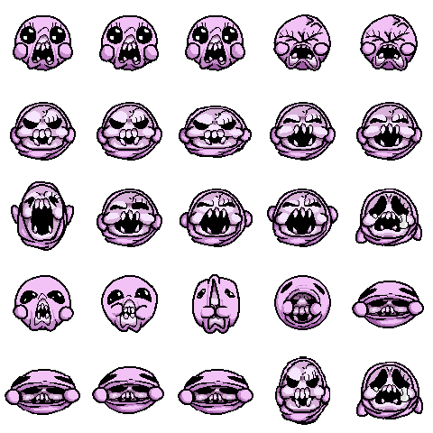 Isaac resprites! Pink Haunt V2 - By @viv-jefferies on Itaku
