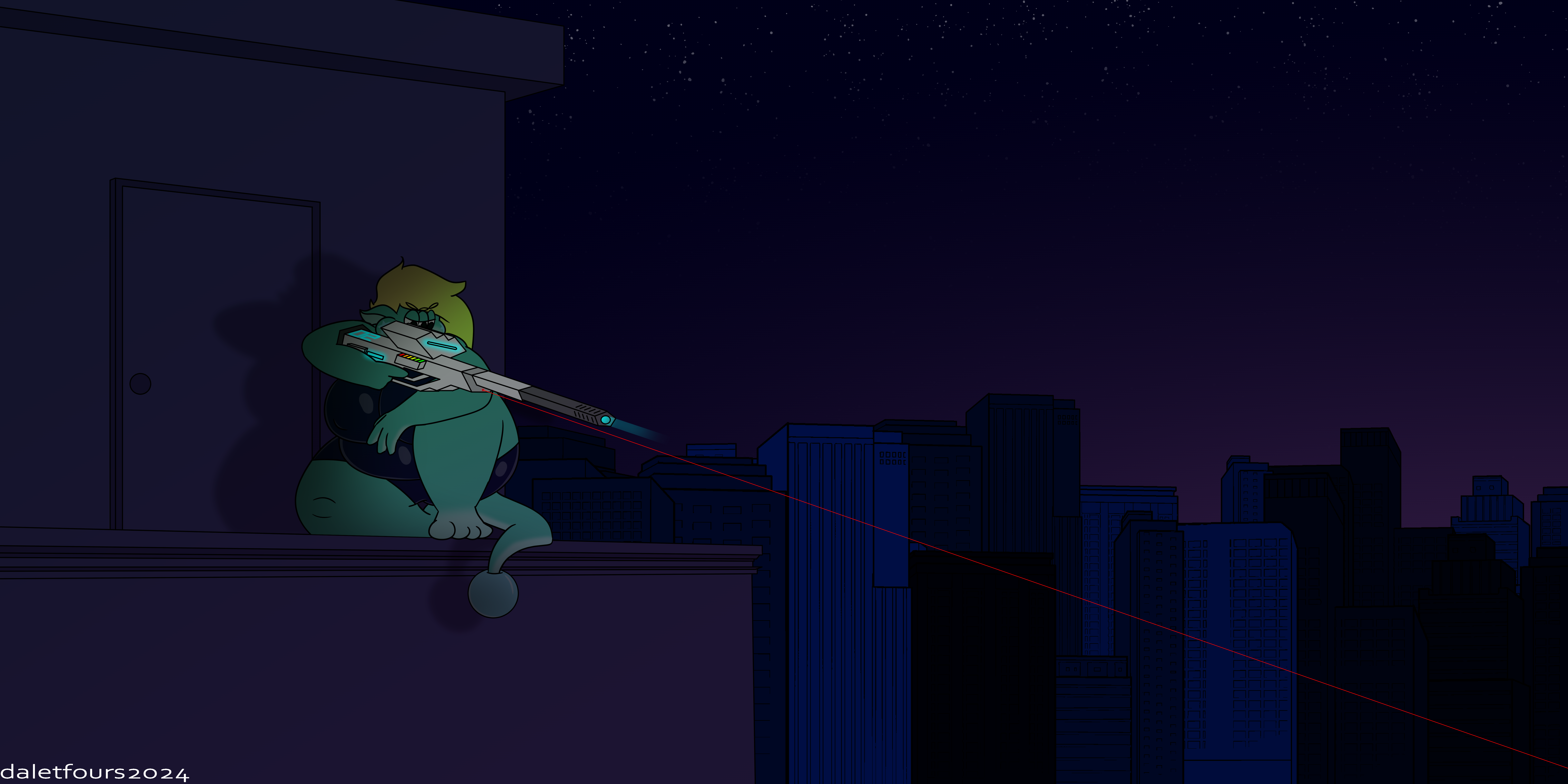 Business Nights (Gift art for @EthJ) - By @daletfours on Itaku