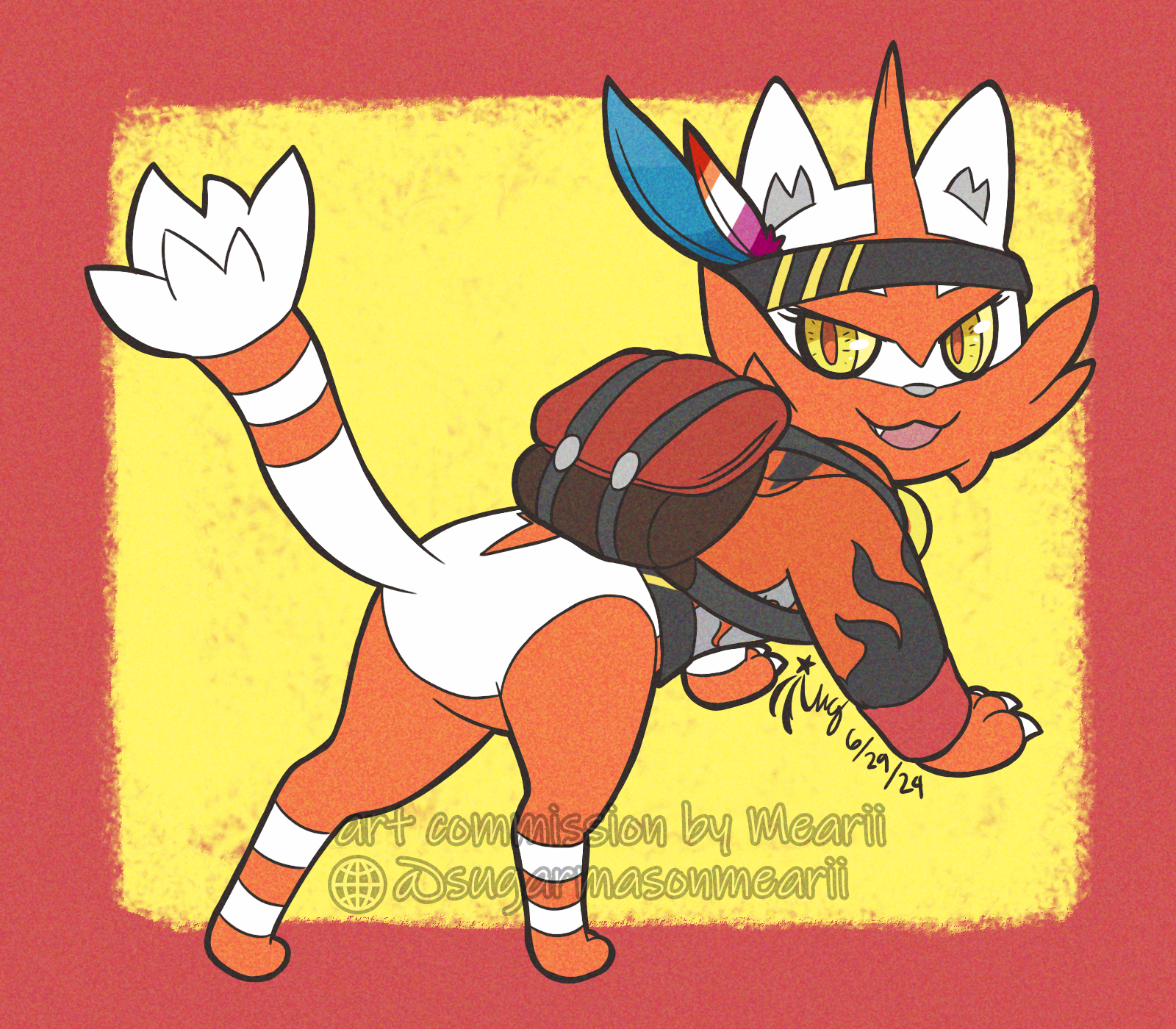 [C] Flames of the Fire Cat - By @sugarmasonmearii on Itaku