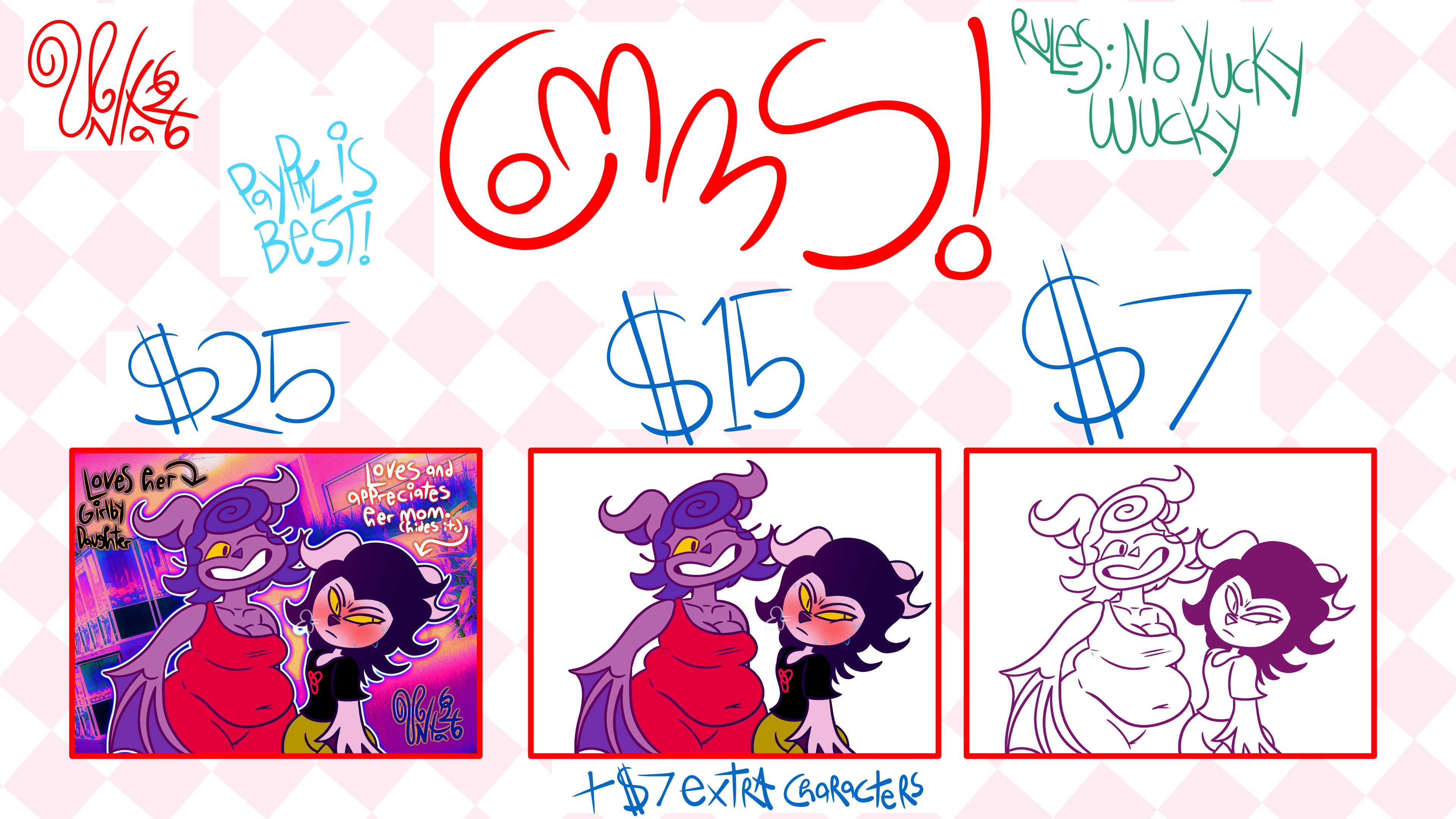 Open Commissions! - By @unta626 on Itaku