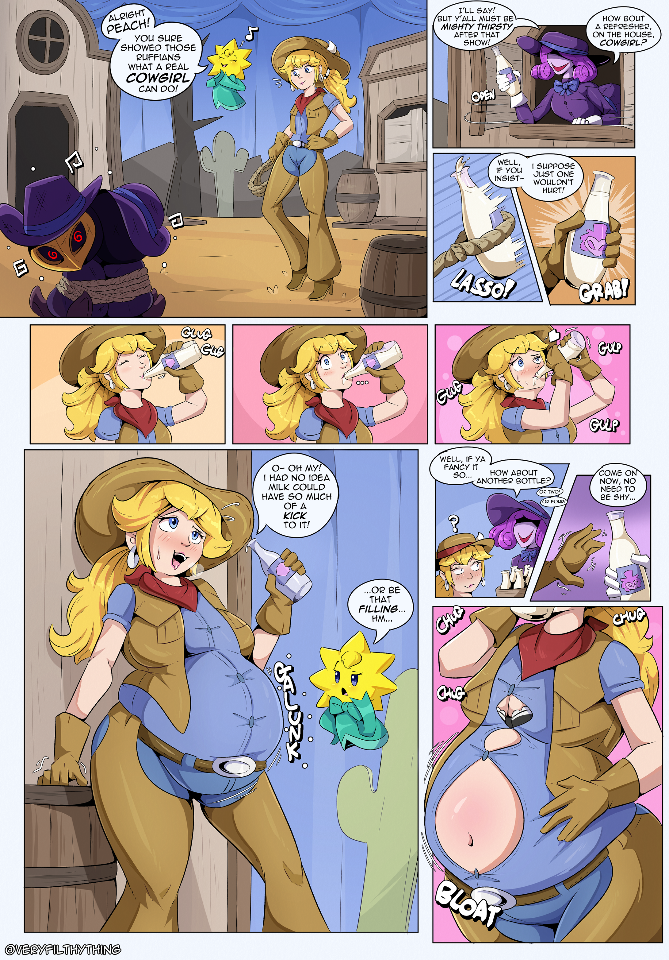 Princess Peach: Cowtime! (1/6) - By @veryfilthything on Itaku