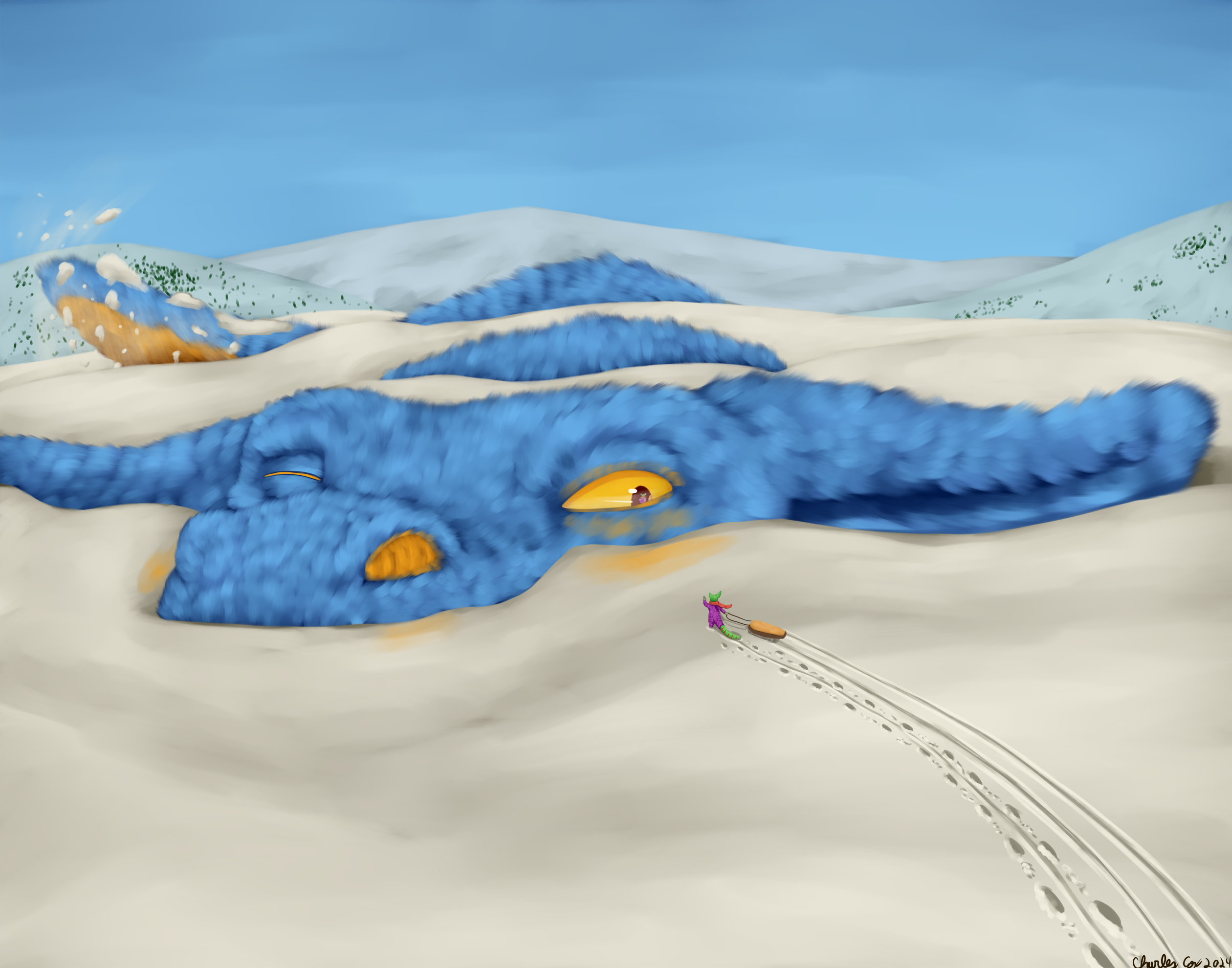 Dragon Speedpaint - By @bernad on Itaku