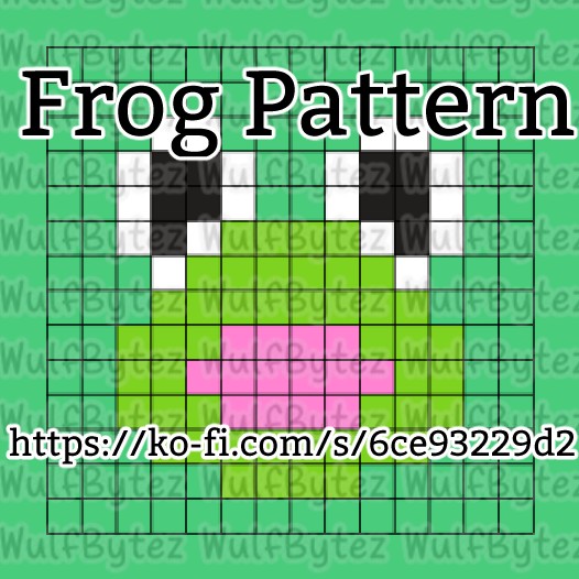 Frog Perler Bead Pattern - By @wulfbytez on Itaku