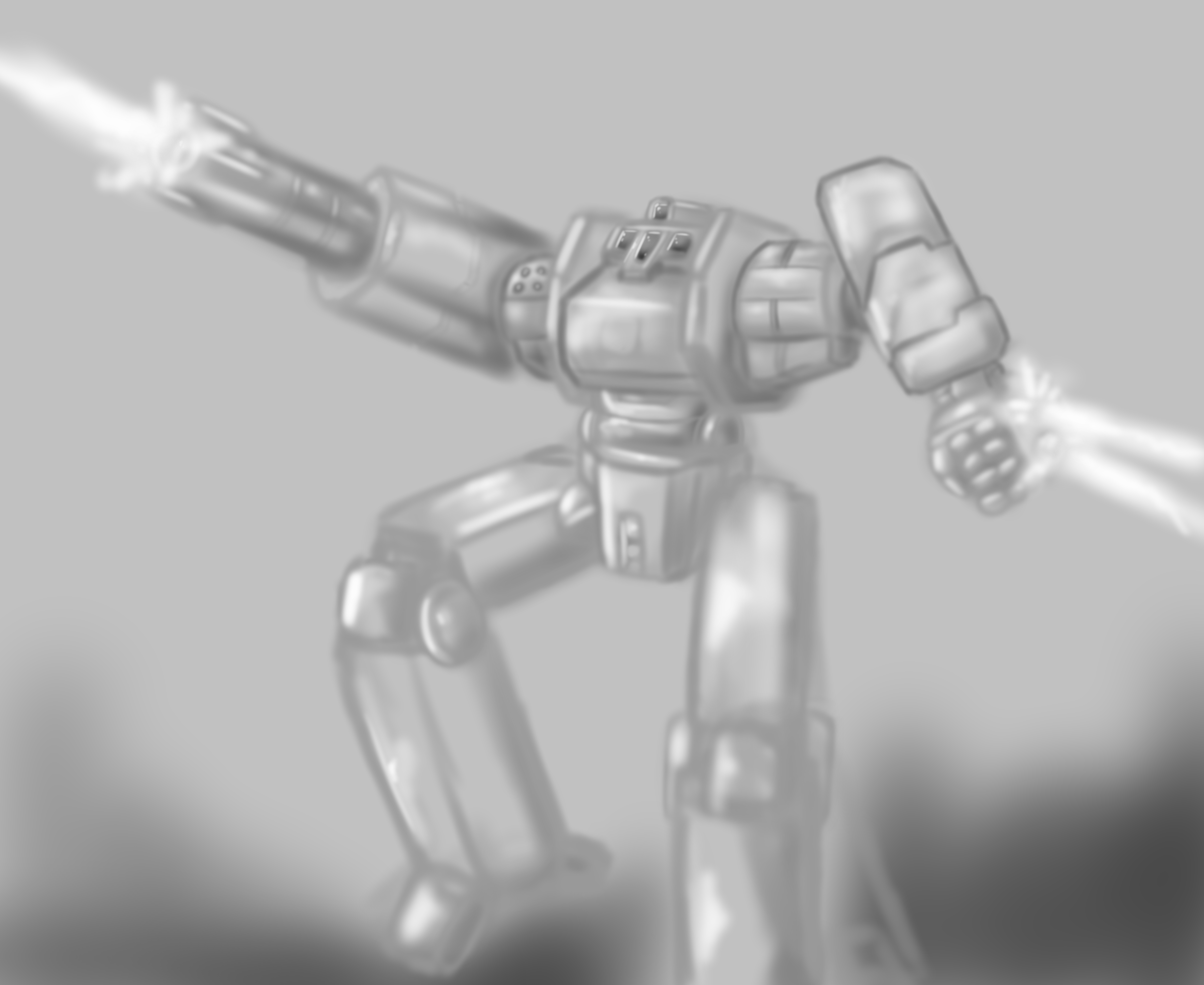 [OC] Battletech doodle - By @planetoidpress on Itaku