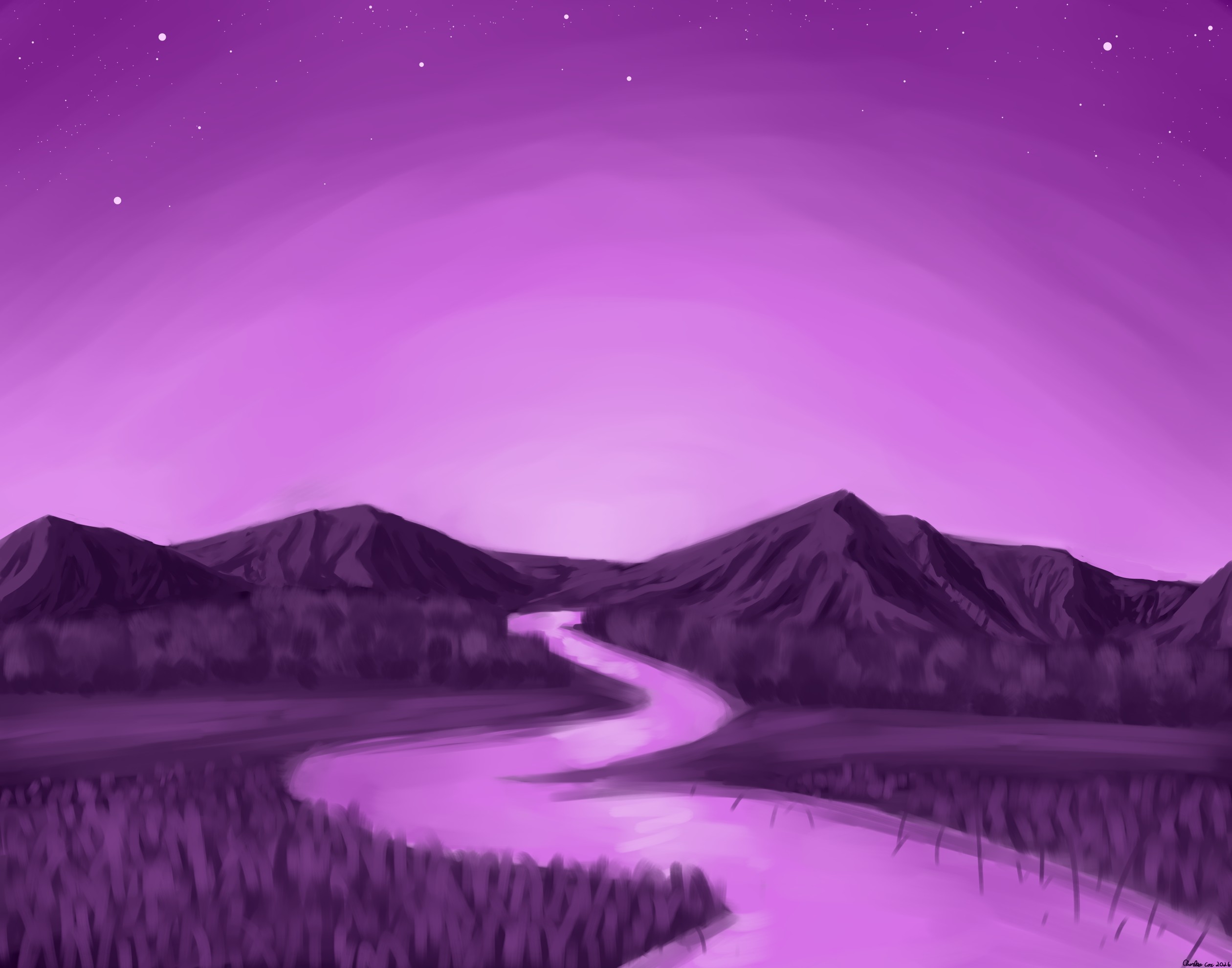 Landscape Speedpaint - By @bernad on Itaku