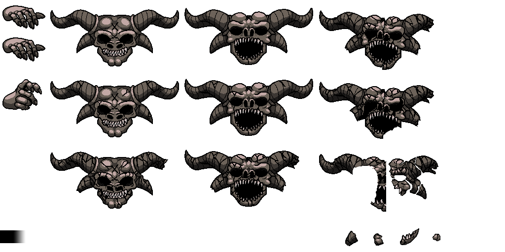 Isaac resprites! Mega satan 3 - By @viv-jefferies on Itaku