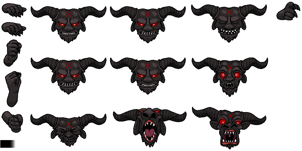 Isaac resprites! Mega satan - By @viv-jefferies on Itaku