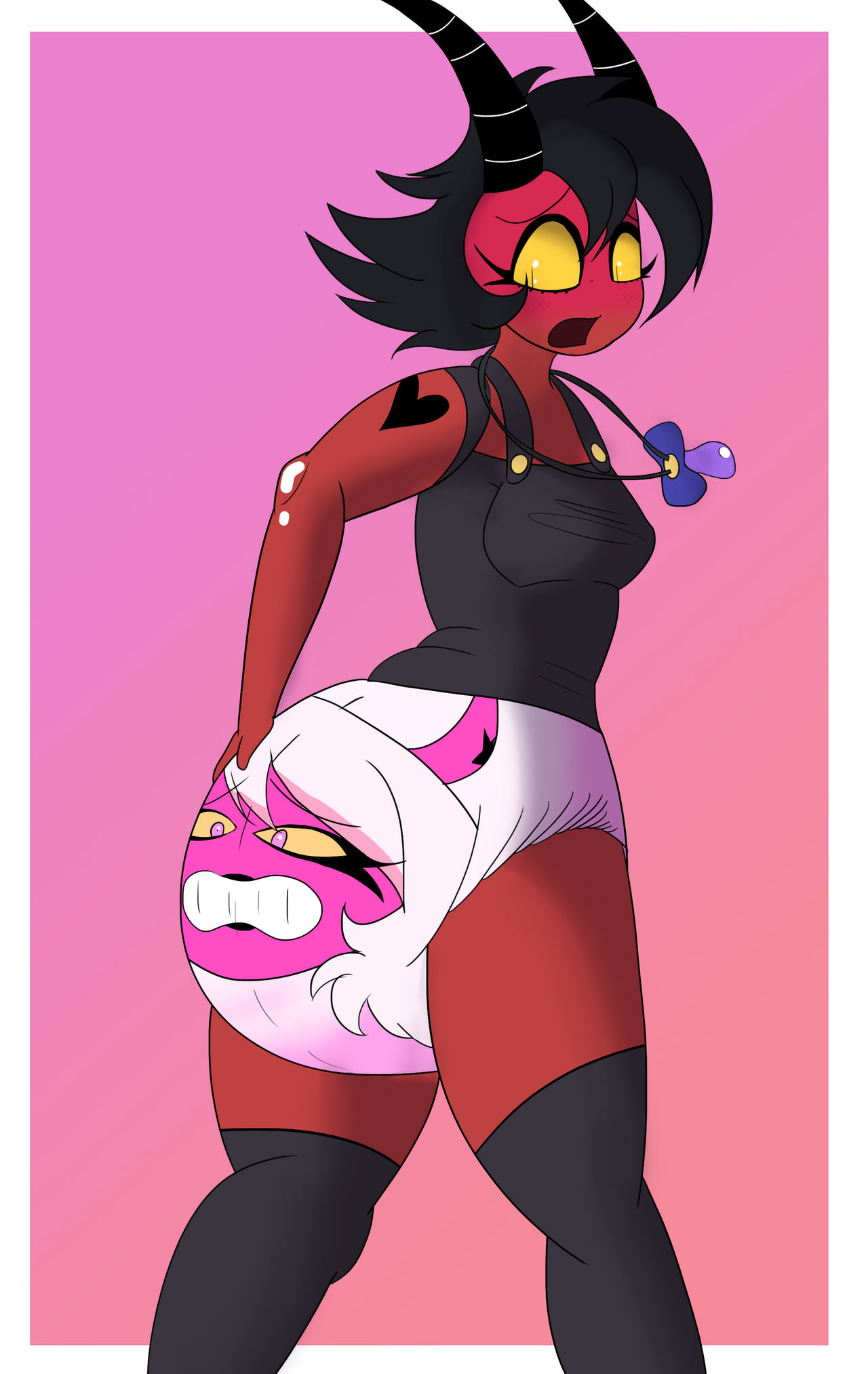 Diapered Demon - By @tf-horrors on Itaku