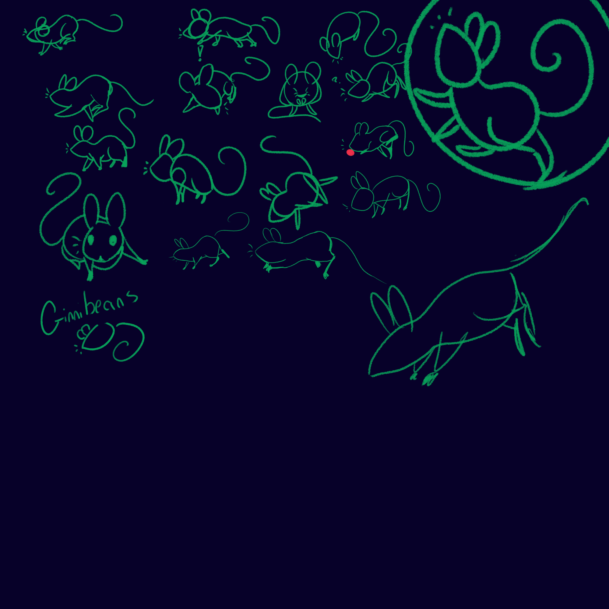 Mouse Practice - By @ginnibeans on Itaku