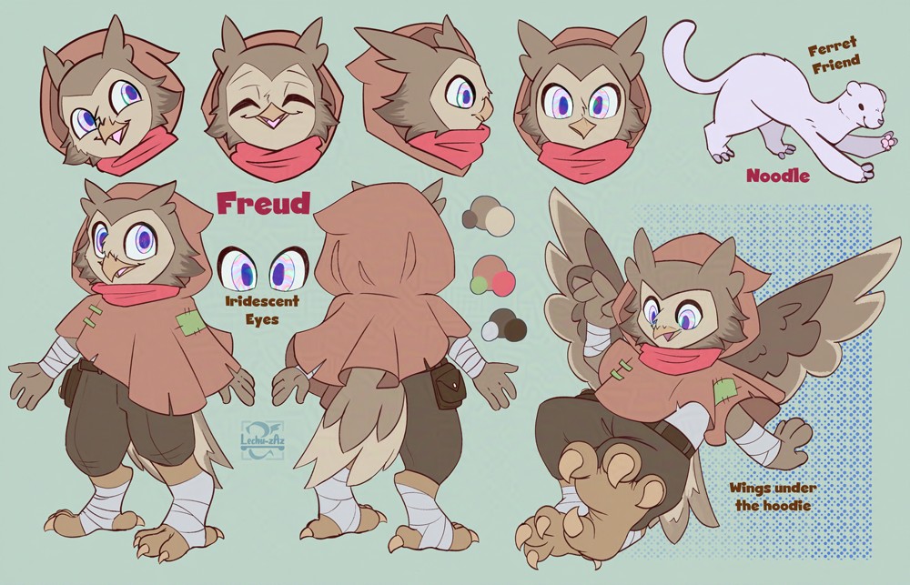 Freud Ref Sheet (Commission) - By @lechu-zaz on Itaku