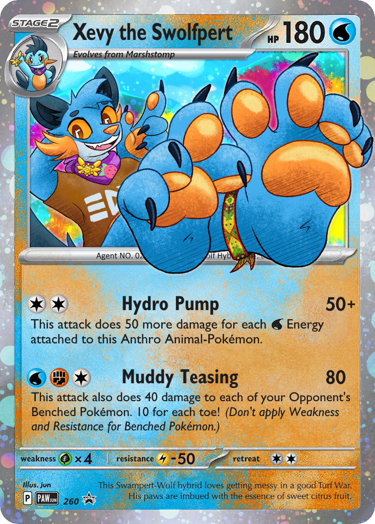 [COMM*] Trading Paw Card: The Cool Inky Agent! - By @jun on Itaku