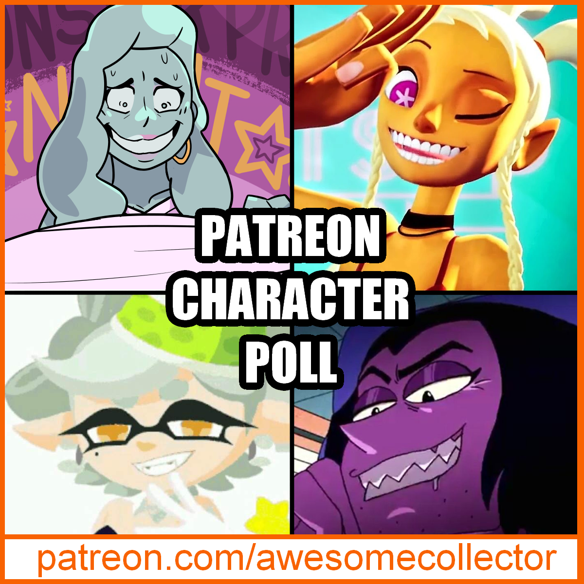 First February Character Poll - By @hectorcollector on Itaku