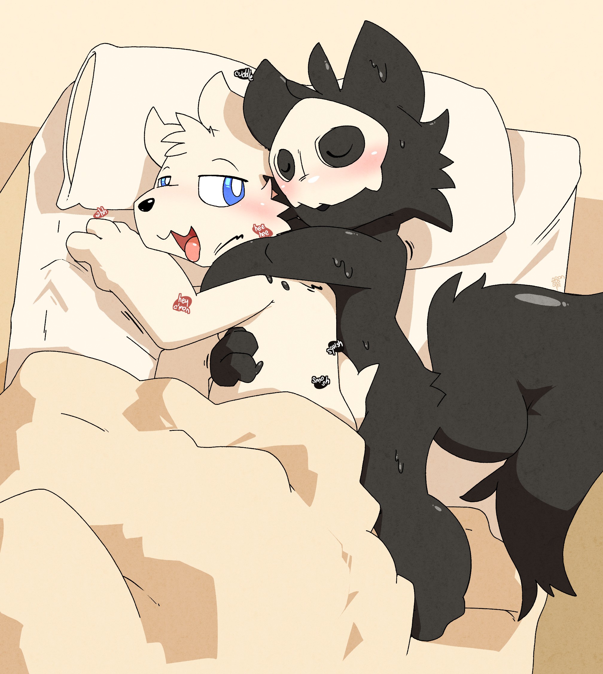 wet cuddle - By @argonvile on Itaku 
