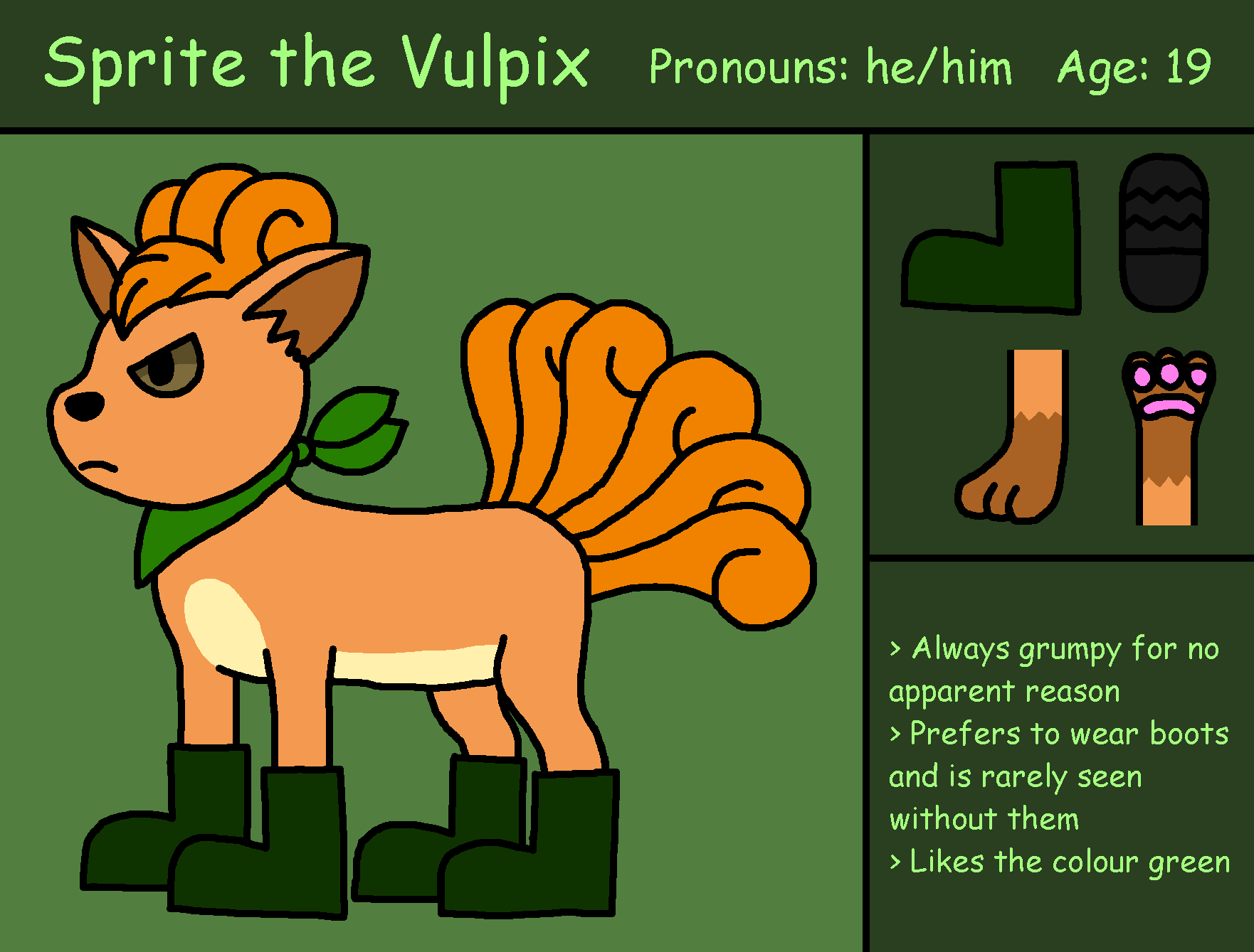 Sprite the Vulpix - By @vulpix0372 on Itaku