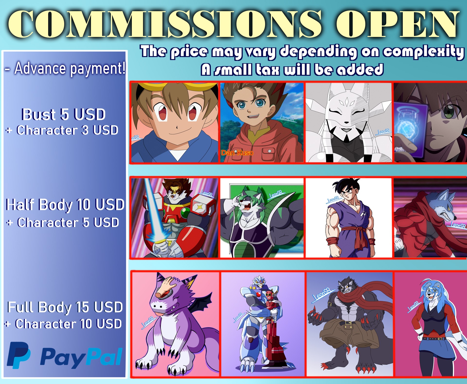 Commission open - By @leonsr on Itaku