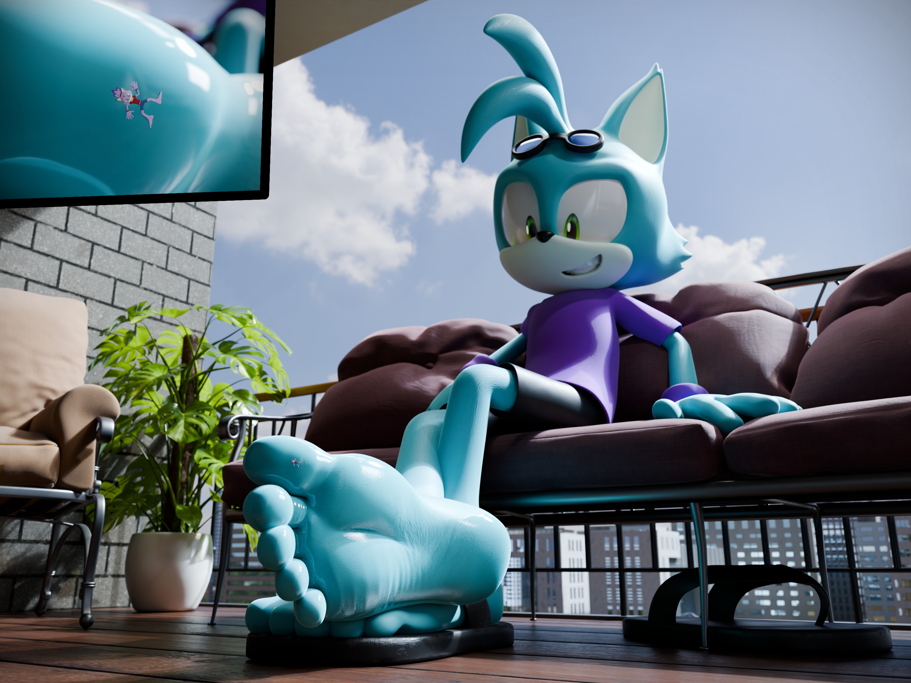 [3D] Top Cat - By @feetymcfoot on Itaku