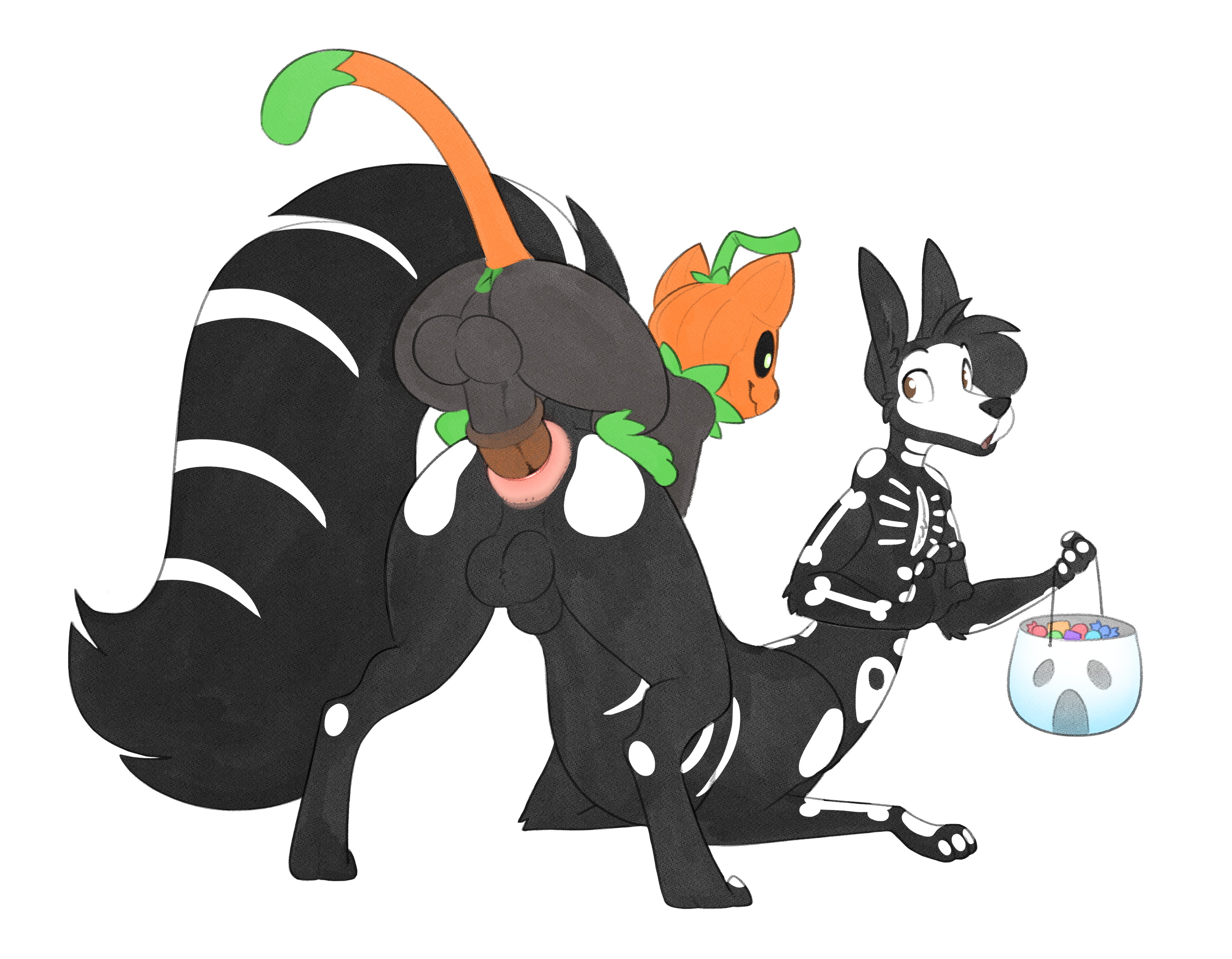 Teehee I lied, I made some time to pump out these two Halloweenies enjoying...