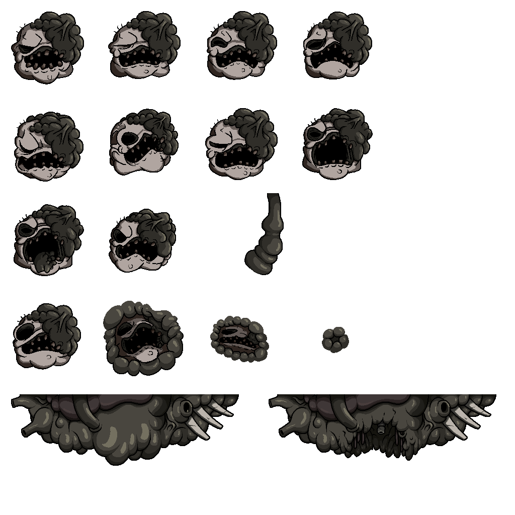 Isaac resprites! Mother head - By @viv-jefferies on Itaku