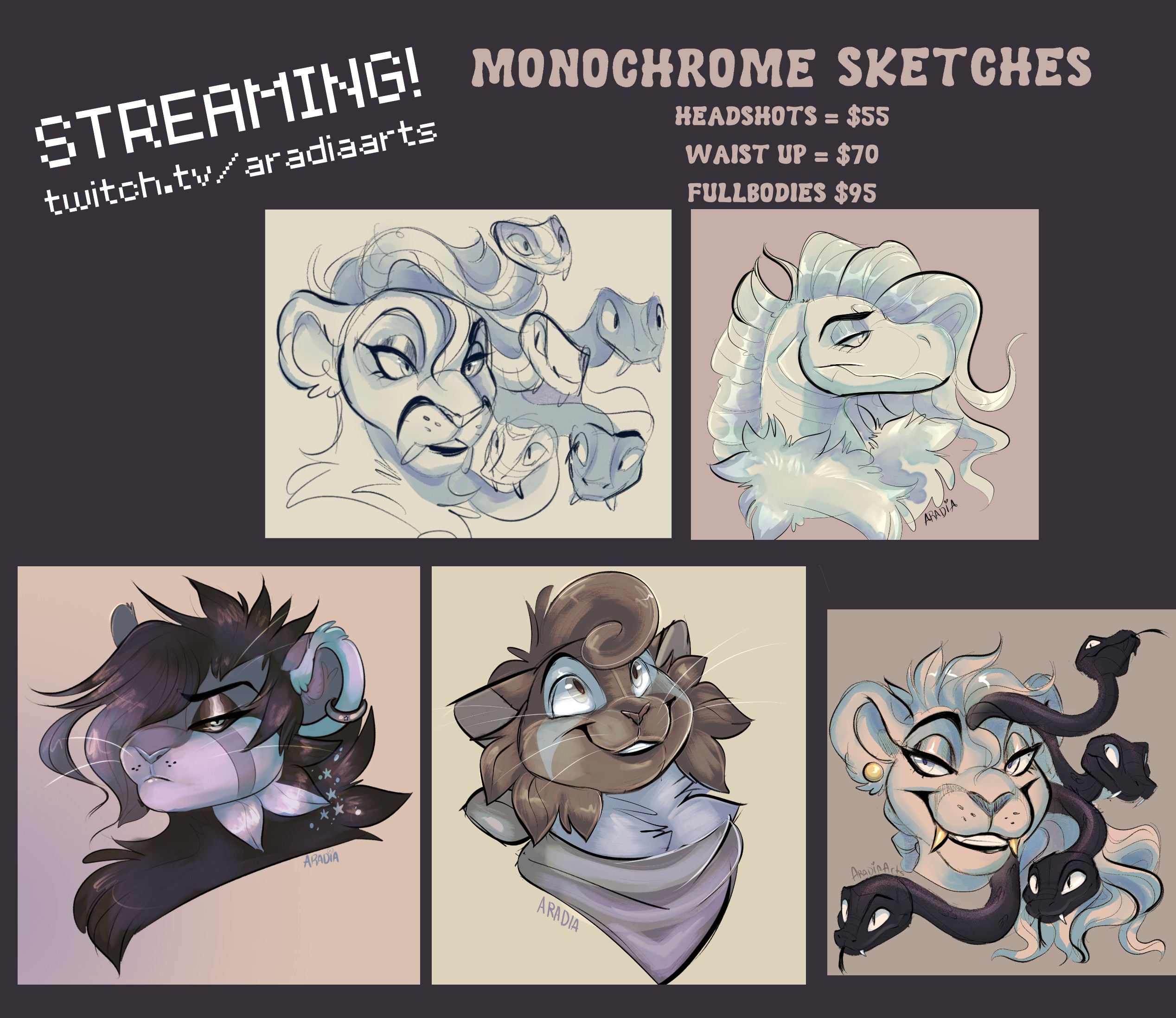ART STREAM ! Stream commissions OPEN - By @aradia on Itaku