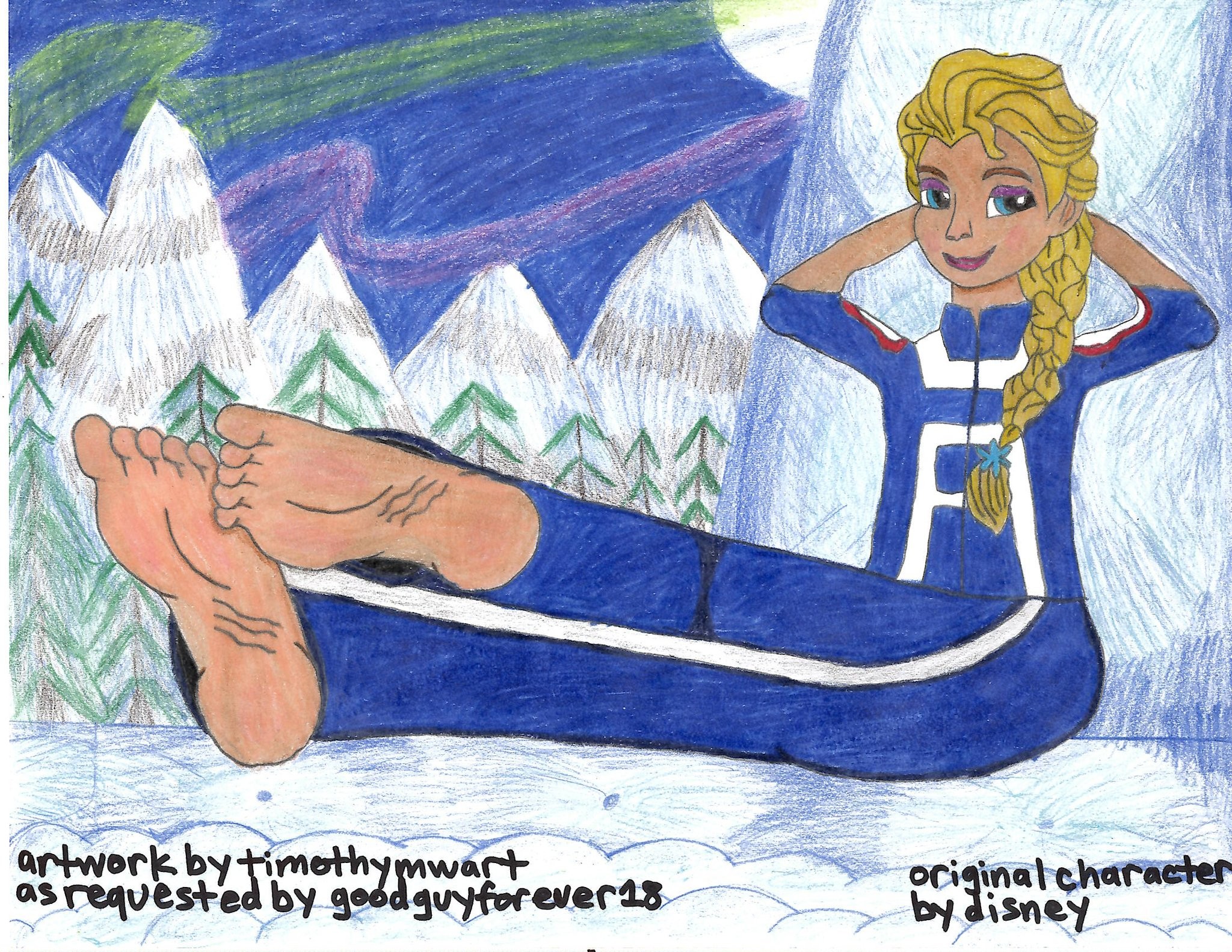 Elsa Putting Her Feet Up - By @timothymwart on Itaku