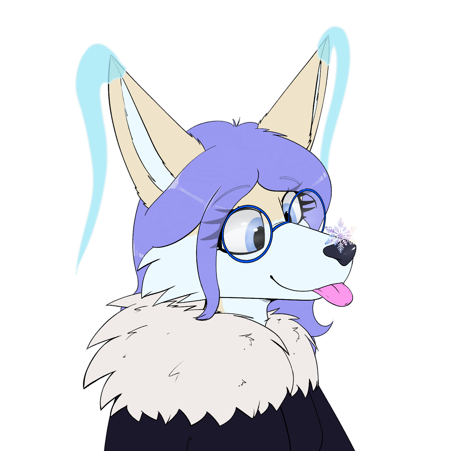 Blepping In A Winter Wonderland by Lenora The Yinglet - By @lloxie on Itaku